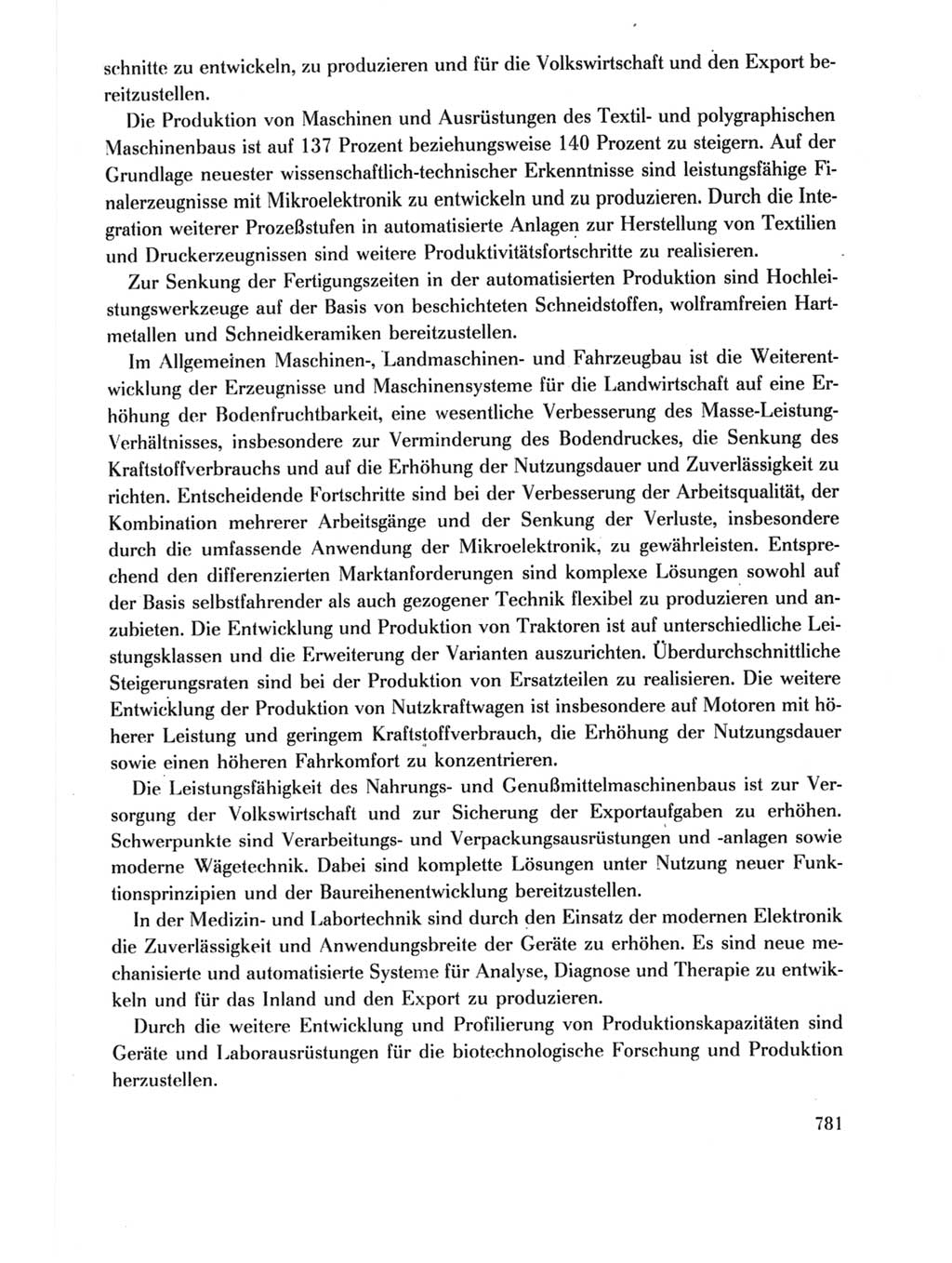 Protokoll der Verhandlungen des Ⅺ. Parteitages der Sozialistischen Einheitspartei Deutschlands (SED) [Deutsche Demokratische Republik (DDR)] 1986, Seite 781