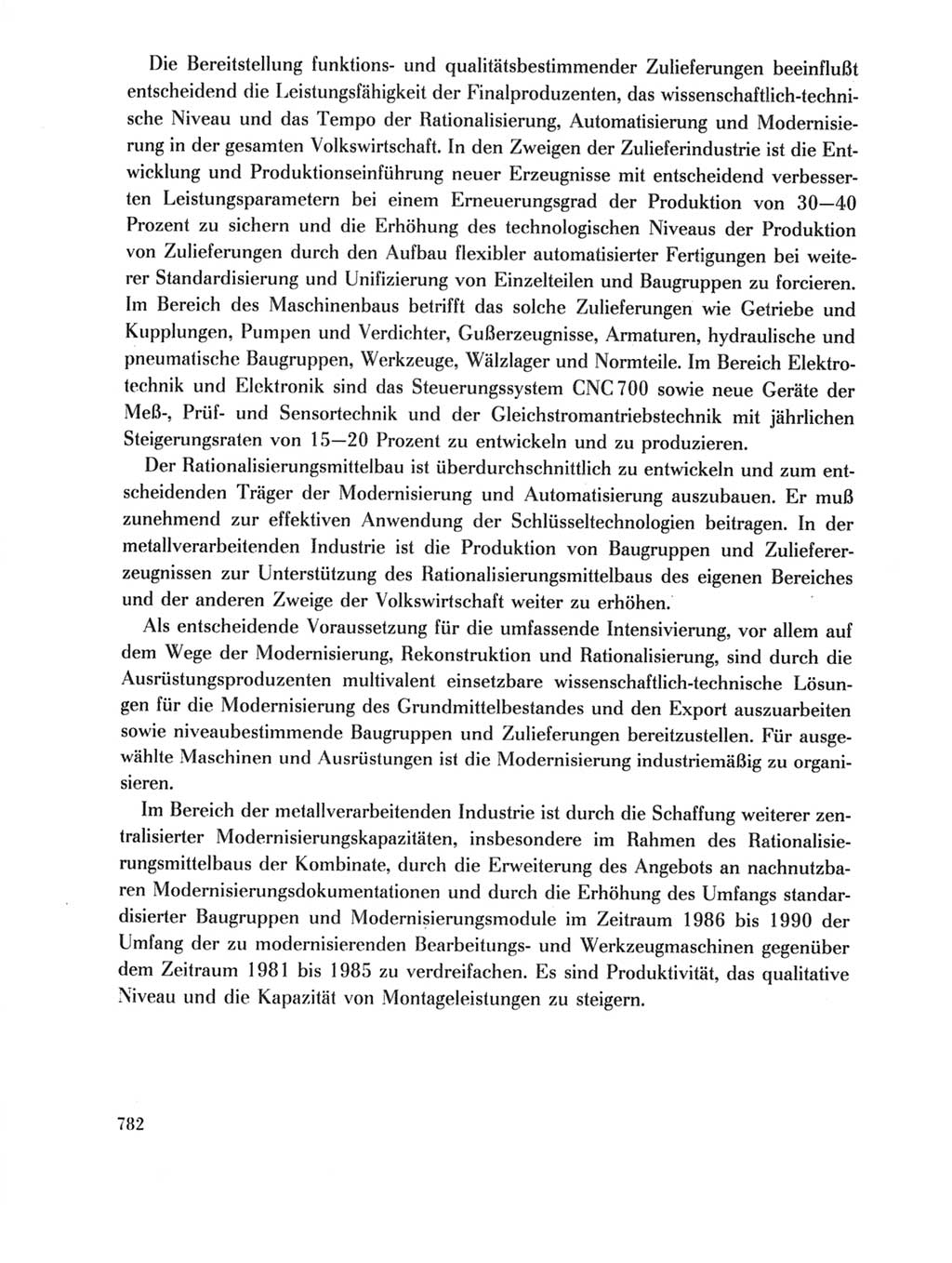 Protokoll der Verhandlungen des Ⅺ. Parteitages der Sozialistischen Einheitspartei Deutschlands (SED) [Deutsche Demokratische Republik (DDR)] 1986, Seite 782