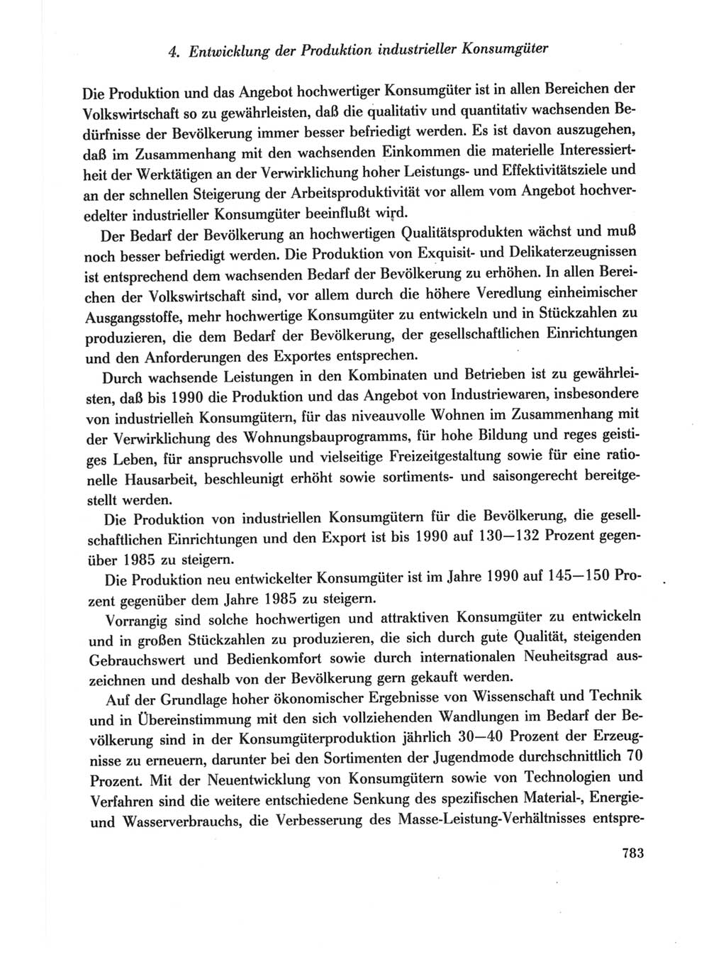 Protokoll der Verhandlungen des Ⅺ. Parteitages der Sozialistischen Einheitspartei Deutschlands (SED) [Deutsche Demokratische Republik (DDR)] 1986, Seite 783