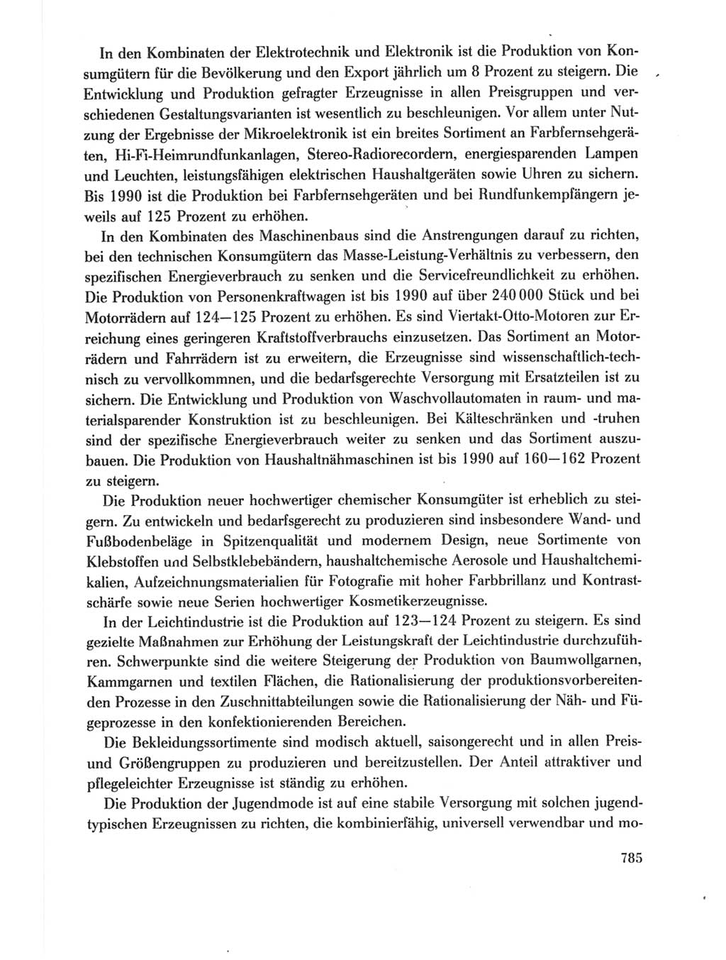 Protokoll der Verhandlungen des Ⅺ. Parteitages der Sozialistischen Einheitspartei Deutschlands (SED) [Deutsche Demokratische Republik (DDR)] 1986, Seite 785