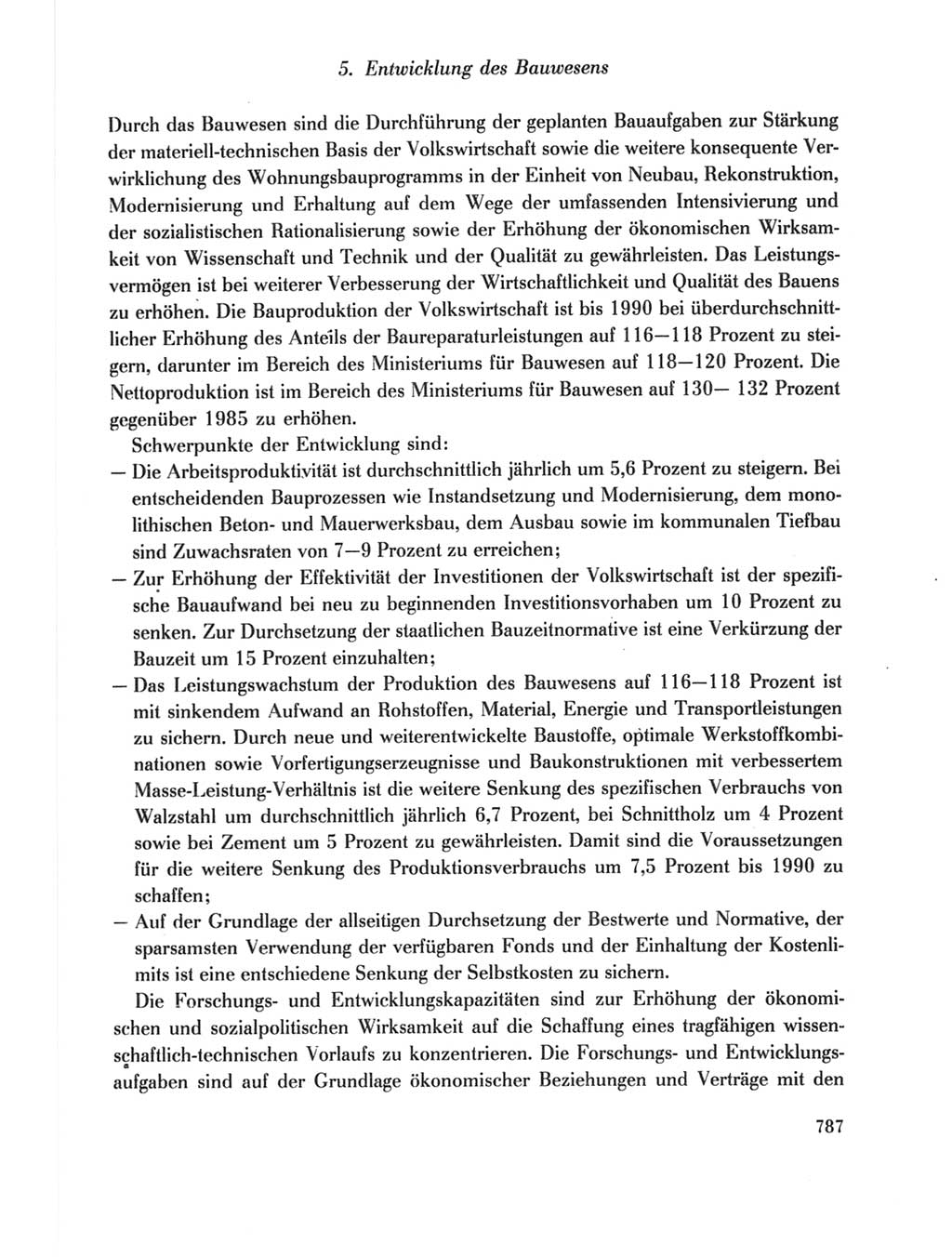 Protokoll der Verhandlungen des Ⅺ. Parteitages der Sozialistischen Einheitspartei Deutschlands (SED) [Deutsche Demokratische Republik (DDR)] 1986, Seite 787