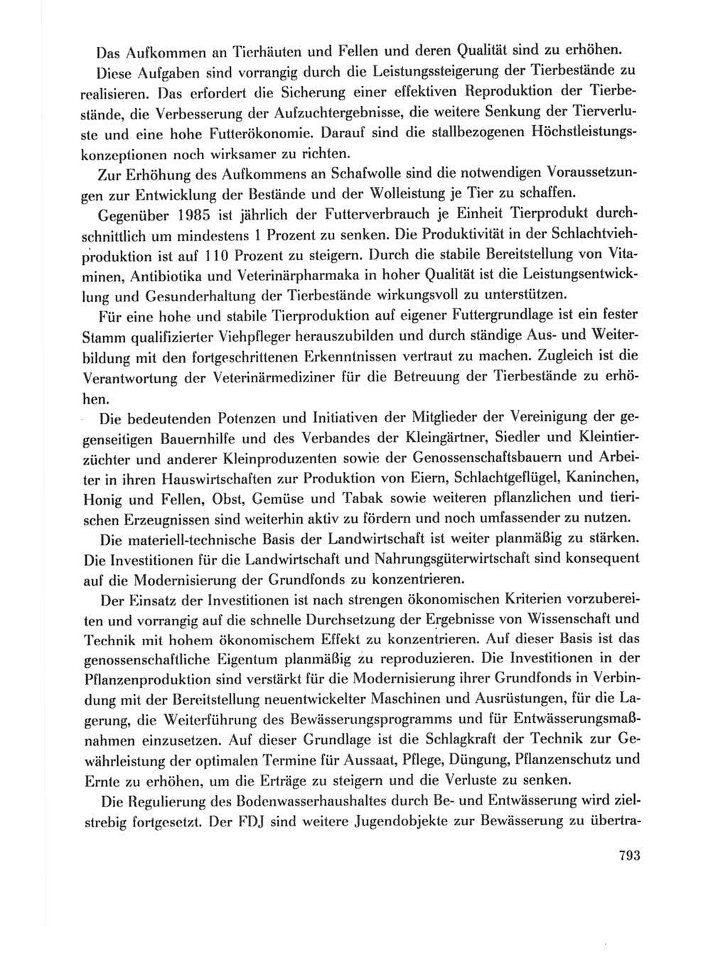 Protokoll der Verhandlungen des Ⅺ. Parteitages der Sozialistischen Einheitspartei Deutschlands (SED) [Deutsche Demokratische Republik (DDR)] 1986, Seite 793