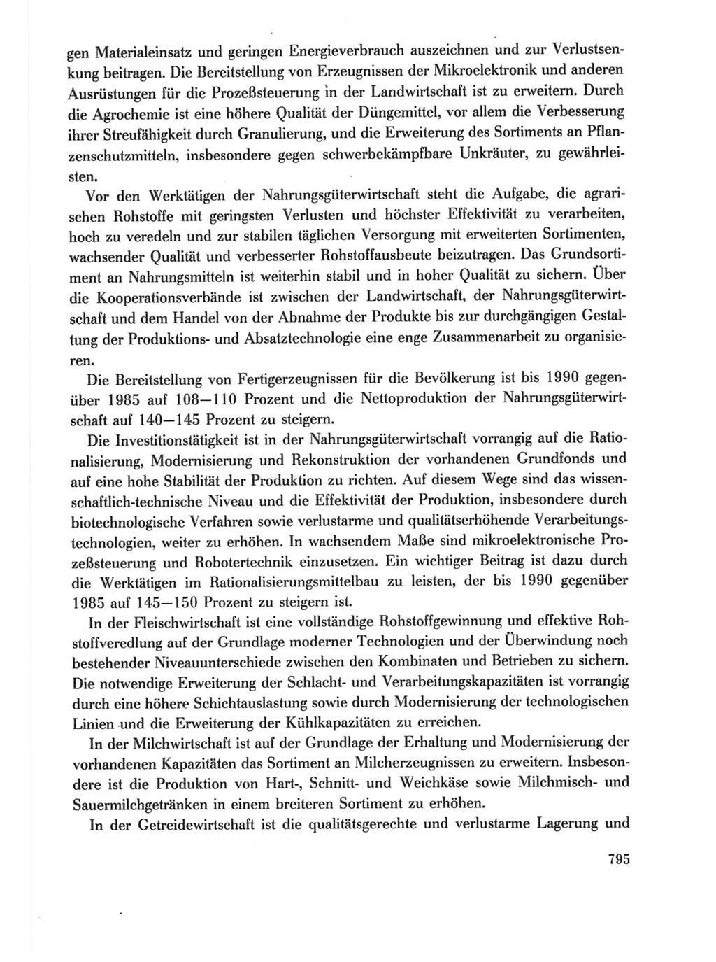 Protokoll der Verhandlungen des Ⅺ. Parteitages der Sozialistischen Einheitspartei Deutschlands (SED) [Deutsche Demokratische Republik (DDR)] 1986, Seite 795