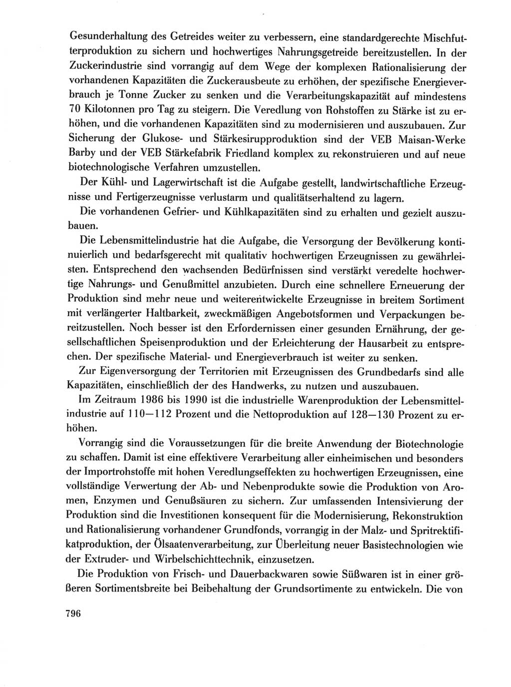 Protokoll der Verhandlungen des Ⅺ. Parteitages der Sozialistischen Einheitspartei Deutschlands (SED) [Deutsche Demokratische Republik (DDR)] 1986, Seite 796