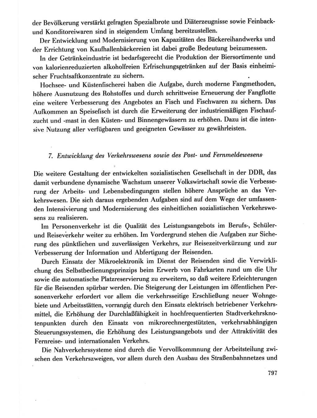 Protokoll der Verhandlungen des Ⅺ. Parteitages der Sozialistischen Einheitspartei Deutschlands (SED) [Deutsche Demokratische Republik (DDR)] 1986, Seite 797