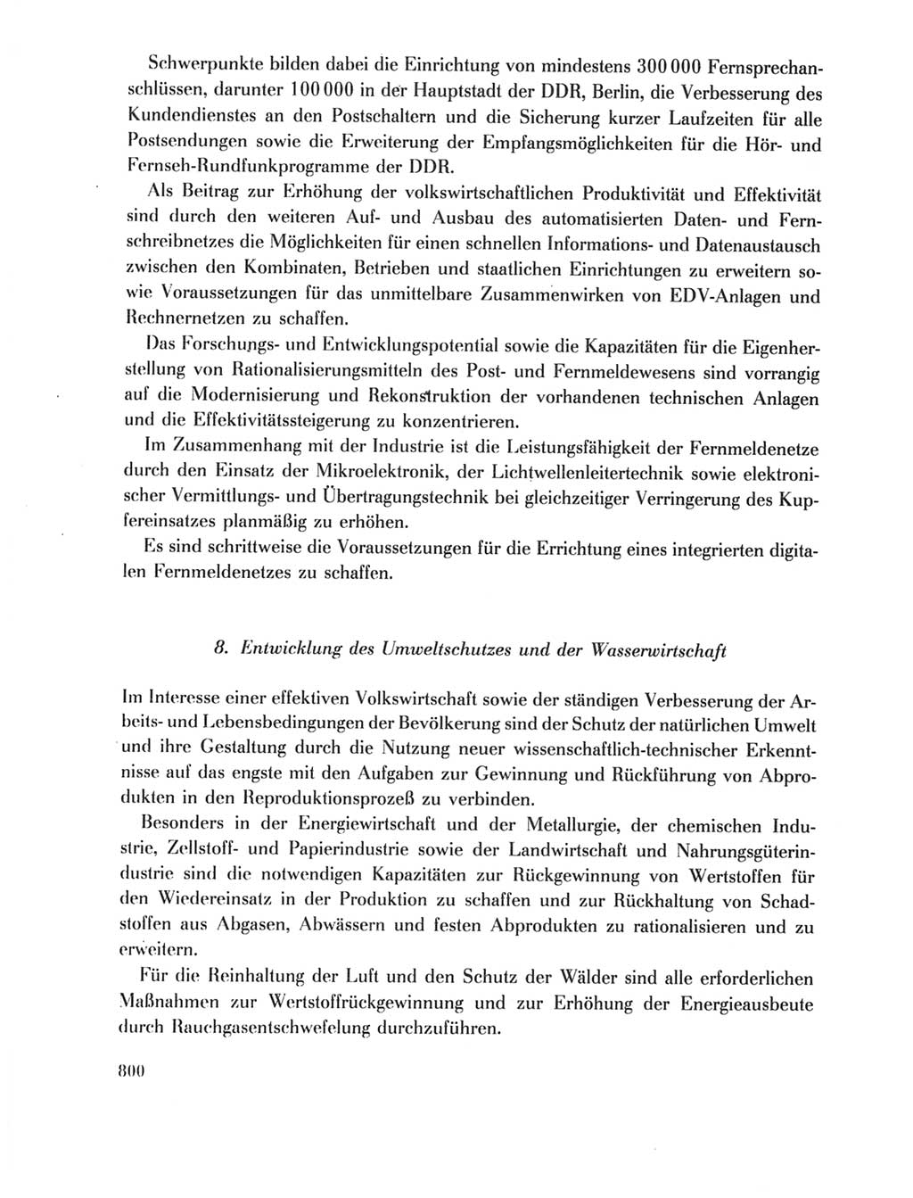 Protokoll der Verhandlungen des Ⅺ. Parteitages der Sozialistischen Einheitspartei Deutschlands (SED) [Deutsche Demokratische Republik (DDR)] 1986, Seite 800