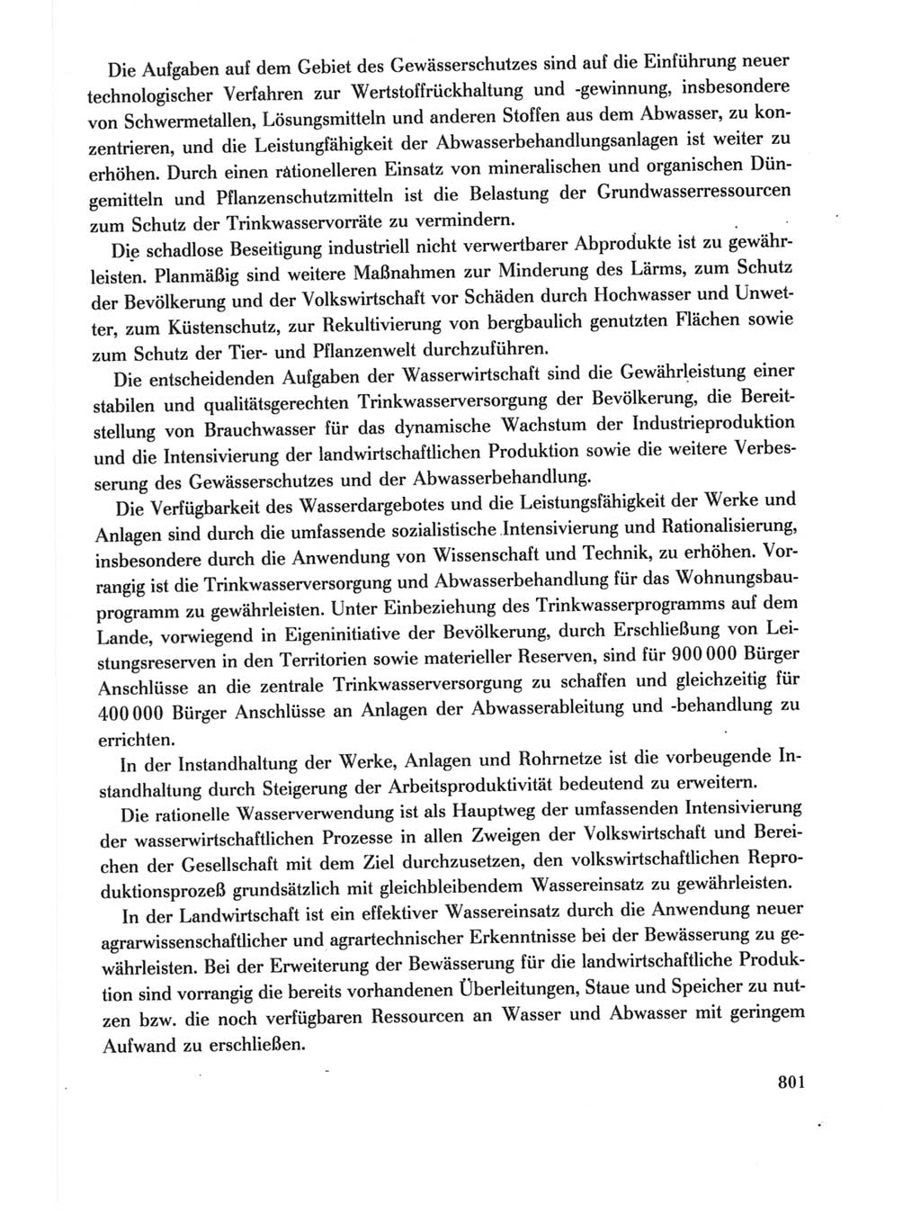 Protokoll der Verhandlungen des Ⅺ. Parteitages der Sozialistischen Einheitspartei Deutschlands (SED) [Deutsche Demokratische Republik (DDR)] 1986, Seite 801