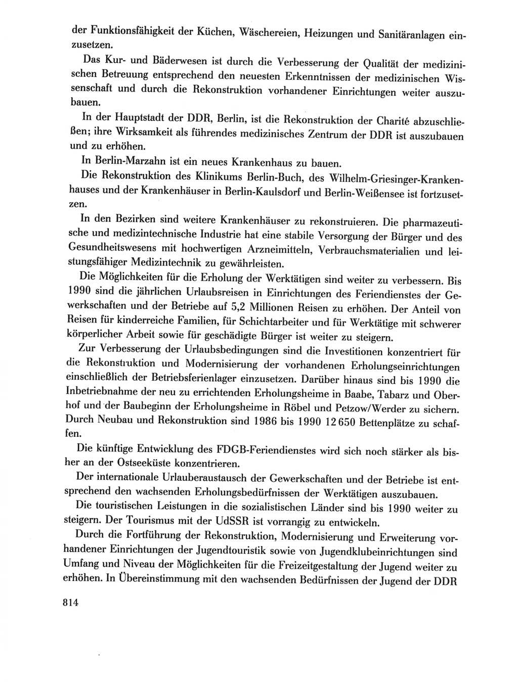 Protokoll der Verhandlungen des Ⅺ. Parteitages der Sozialistischen Einheitspartei Deutschlands (SED) [Deutsche Demokratische Republik (DDR)] 1986, Seite 814