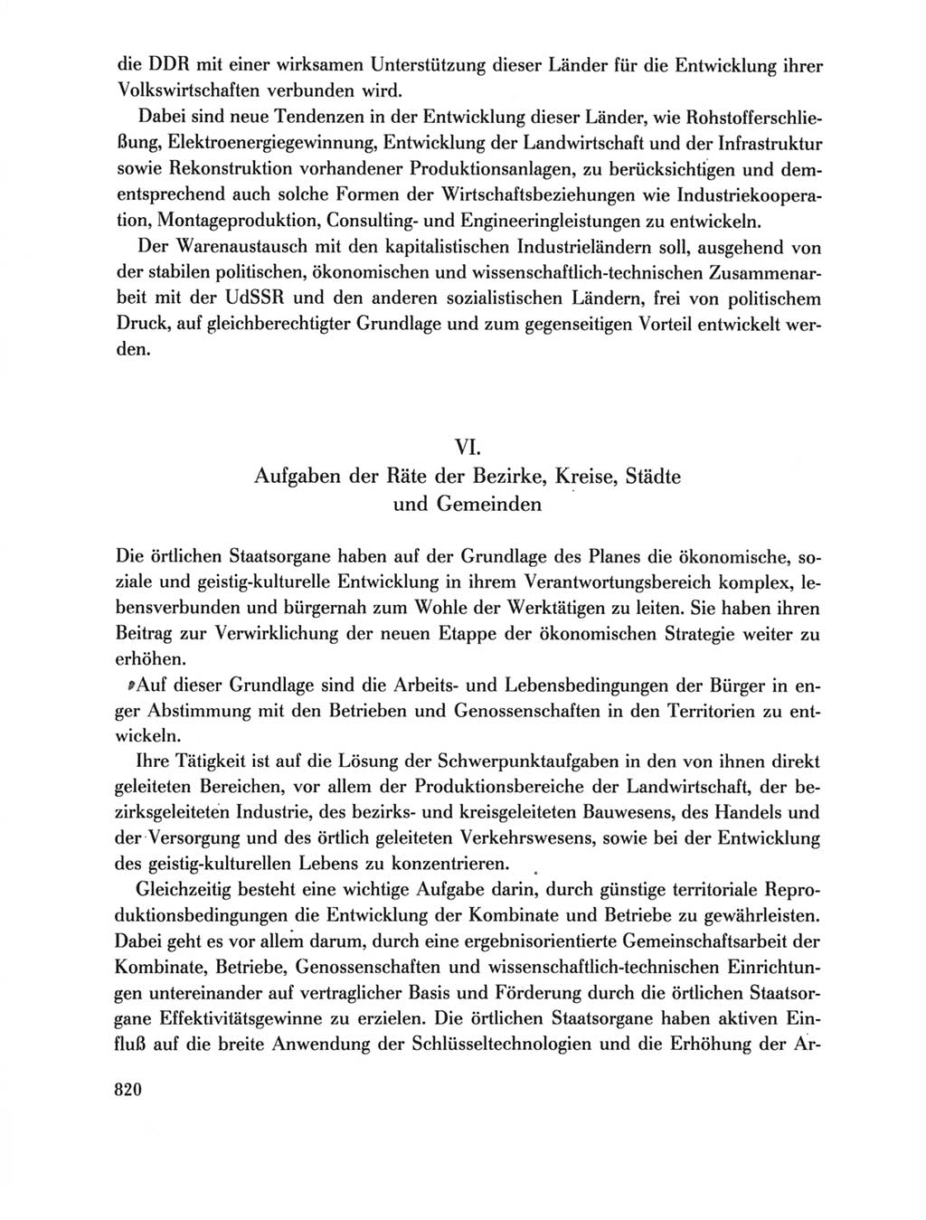 Protokoll der Verhandlungen des Ⅺ. Parteitages der Sozialistischen Einheitspartei Deutschlands (SED) [Deutsche Demokratische Republik (DDR)] 1986, Seite 820