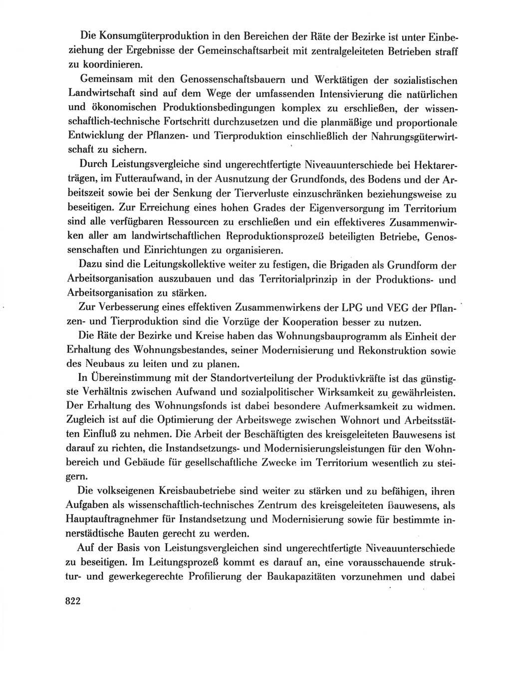 Protokoll der Verhandlungen des Ⅺ. Parteitages der Sozialistischen Einheitspartei Deutschlands (SED) [Deutsche Demokratische Republik (DDR)] 1986, Seite 822