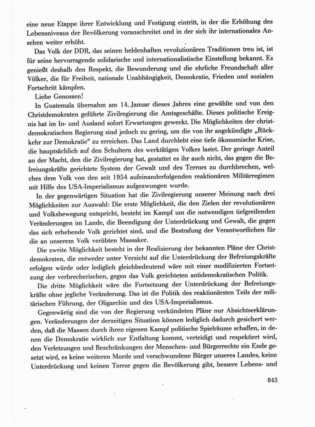 Protokoll der Verhandlungen des Ⅺ. Parteitages der Sozialistischen Einheitspartei Deutschlands (SED) [Deutsche Demokratische Republik (DDR)] 1986, Seite 843