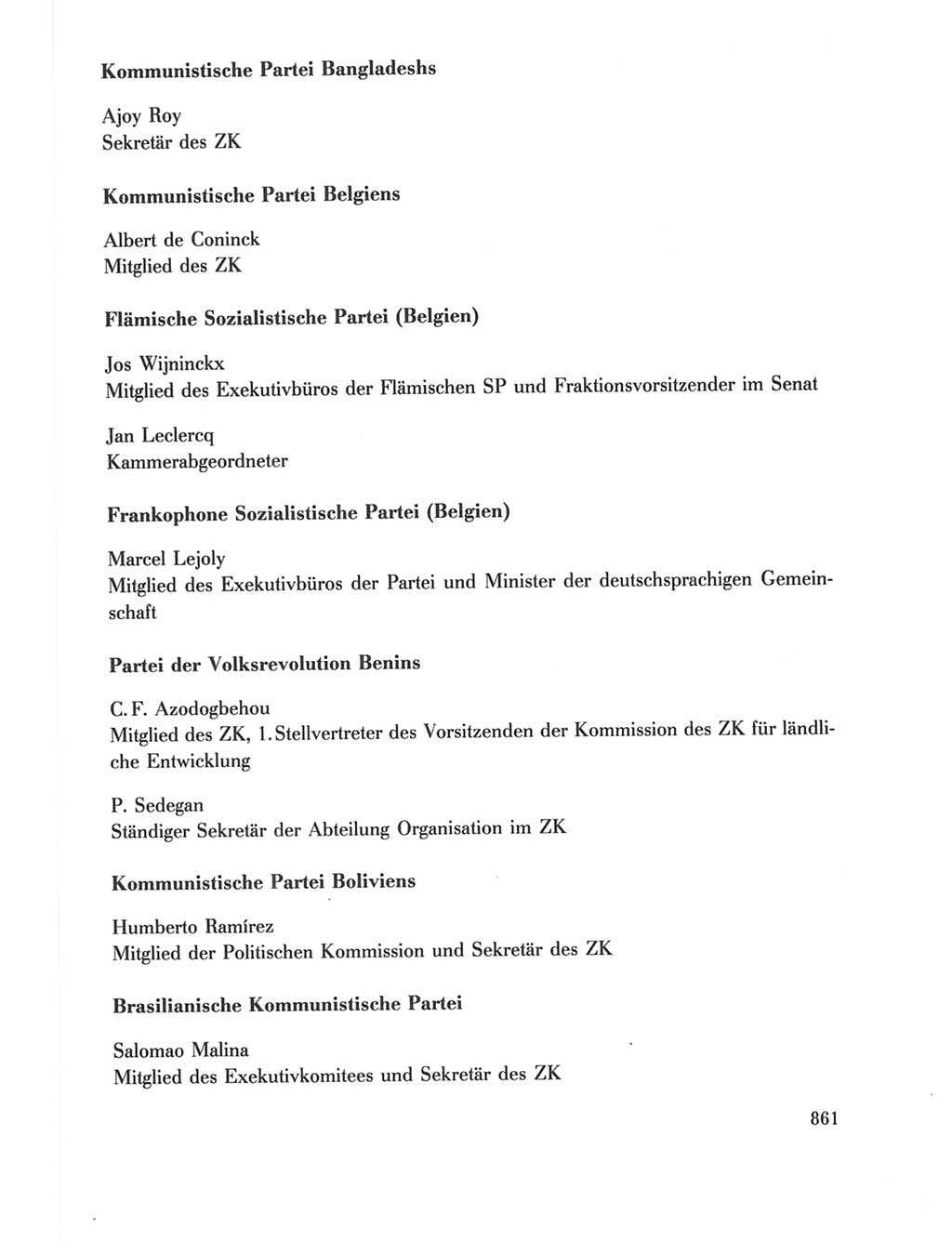 Protokoll der Verhandlungen des Ⅺ. Parteitages der Sozialistischen Einheitspartei Deutschlands (SED) [Deutsche Demokratische Republik (DDR)] 1986, Seite 861