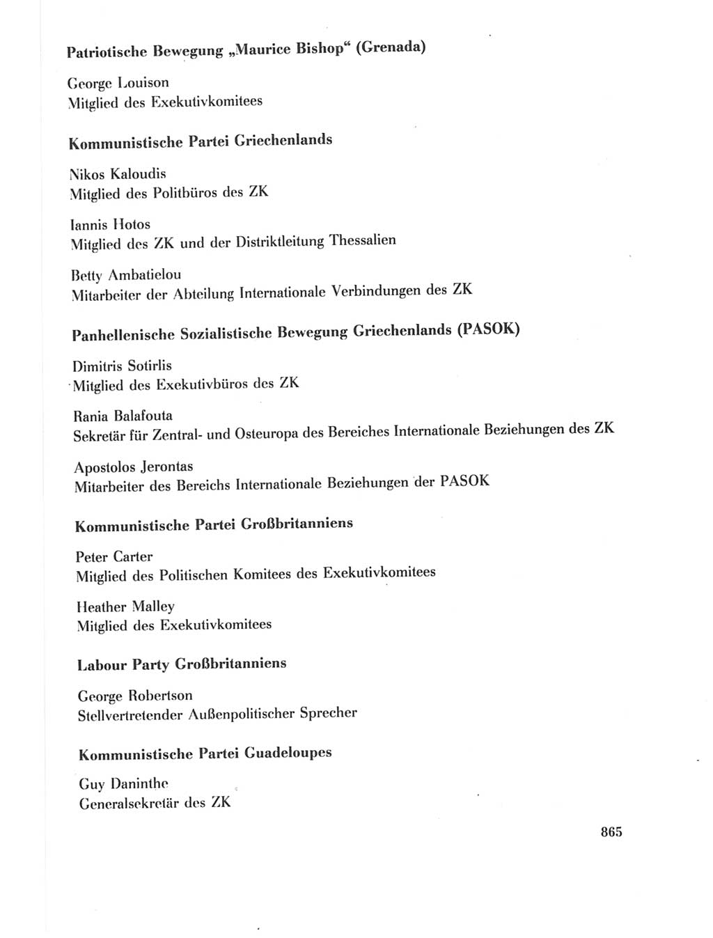 Protokoll der Verhandlungen des Ⅺ. Parteitages der Sozialistischen Einheitspartei Deutschlands (SED) [Deutsche Demokratische Republik (DDR)] 1986, Seite 865