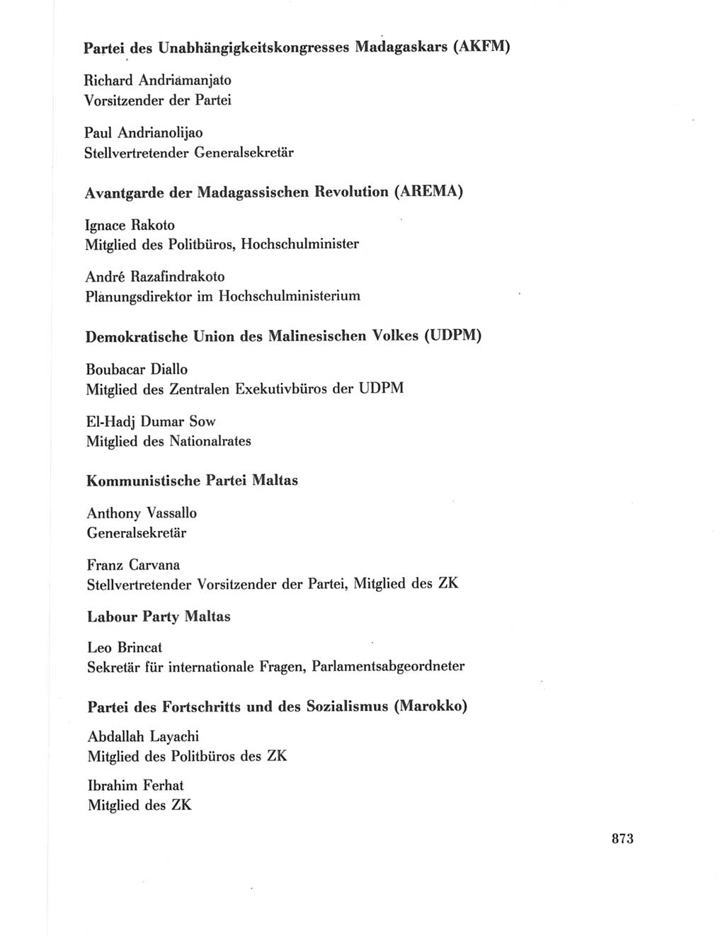 Protokoll der Verhandlungen des Ⅺ. Parteitages der Sozialistischen Einheitspartei Deutschlands (SED) [Deutsche Demokratische Republik (DDR)] 1986, Seite 873