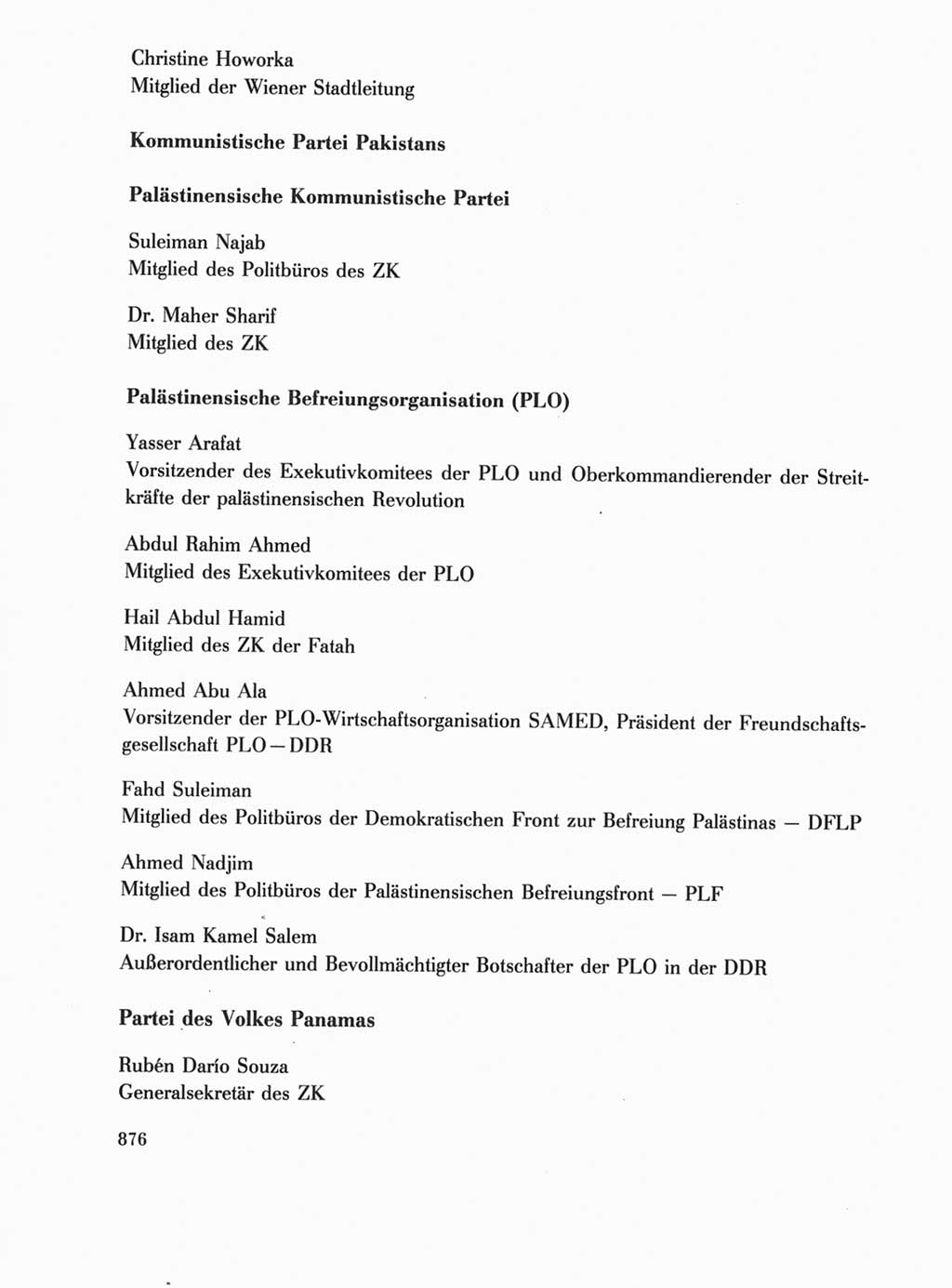 Protokoll der Verhandlungen des Ⅺ. Parteitages der Sozialistischen Einheitspartei Deutschlands (SED) [Deutsche Demokratische Republik (DDR)] 1986, Seite 876