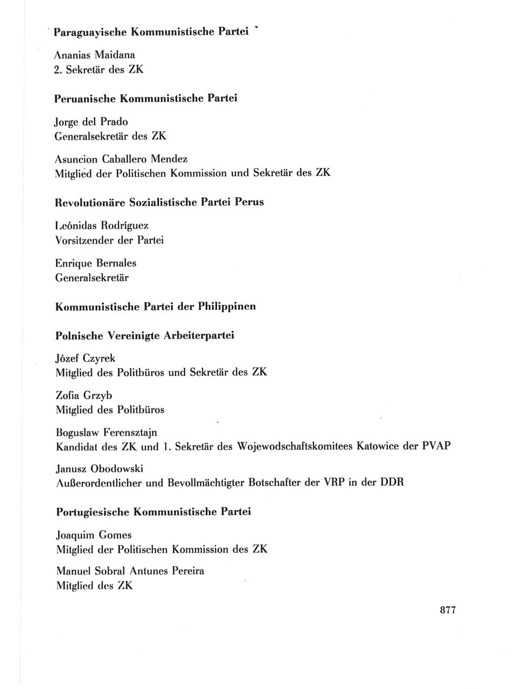 Protokoll der Verhandlungen des Ⅺ. Parteitages der Sozialistischen Einheitspartei Deutschlands (SED) [Deutsche Demokratische Republik (DDR)] 1986, Seite 877