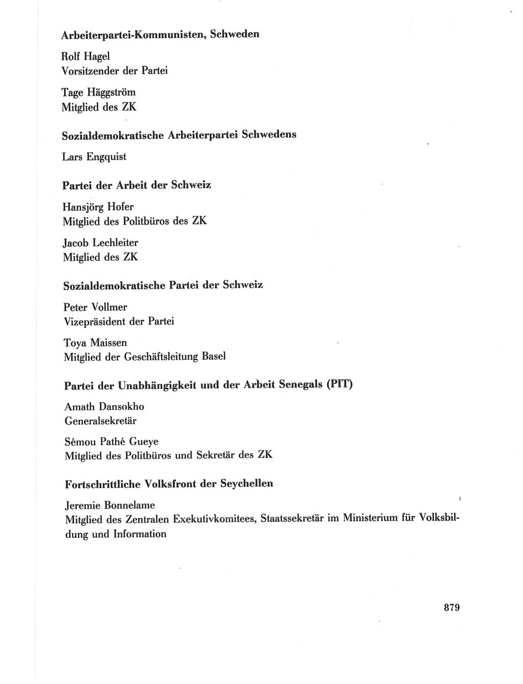 Protokoll der Verhandlungen des Ⅺ. Parteitages der Sozialistischen Einheitspartei Deutschlands (SED) [Deutsche Demokratische Republik (DDR)] 1986, Seite 879