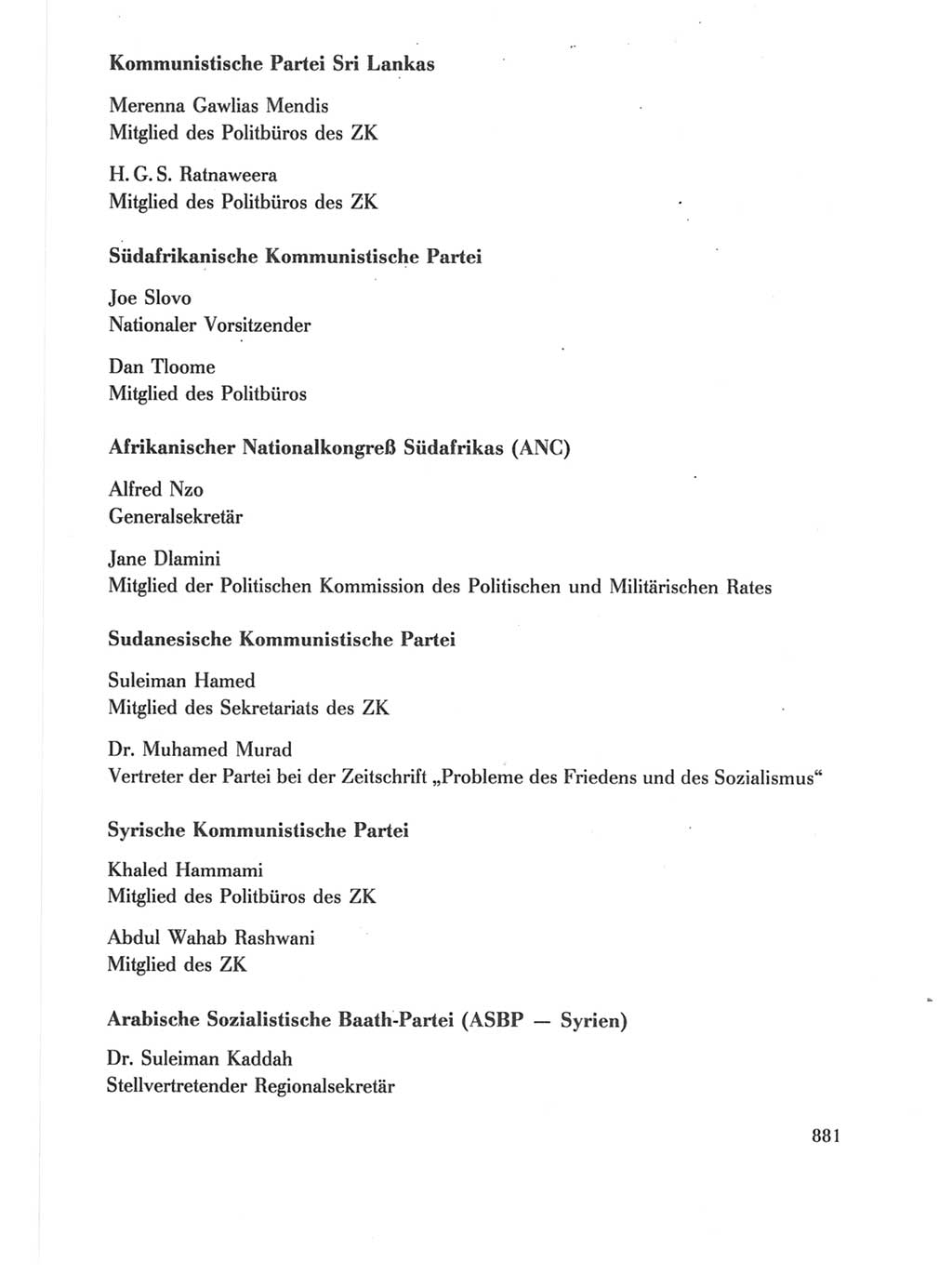 Protokoll der Verhandlungen des Ⅺ. Parteitages der Sozialistischen Einheitspartei Deutschlands (SED) [Deutsche Demokratische Republik (DDR)] 1986, Seite 881