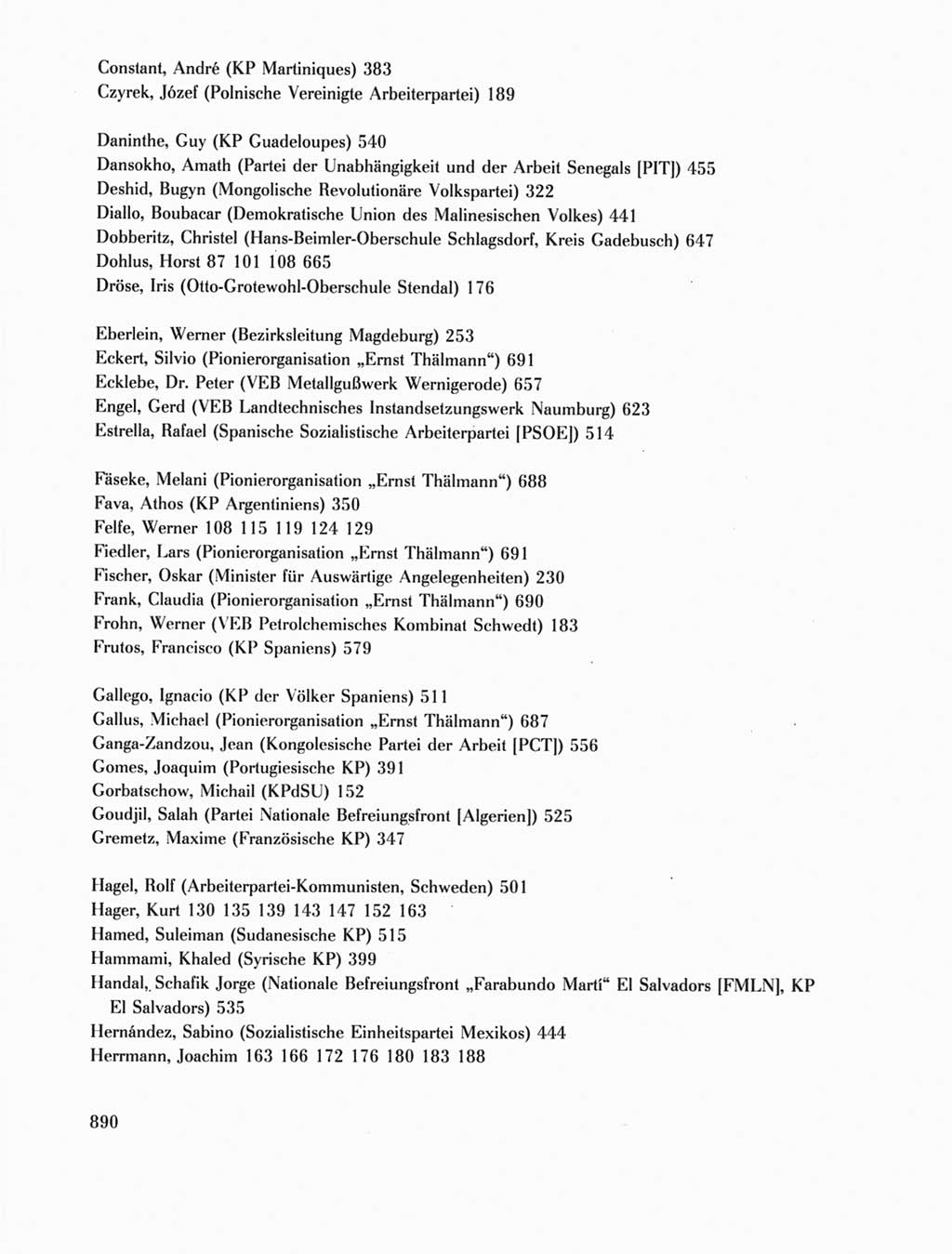 Protokoll der Verhandlungen des Ⅺ. Parteitages der Sozialistischen Einheitspartei Deutschlands (SED) [Deutsche Demokratische Republik (DDR)] 1986, Seite 890
