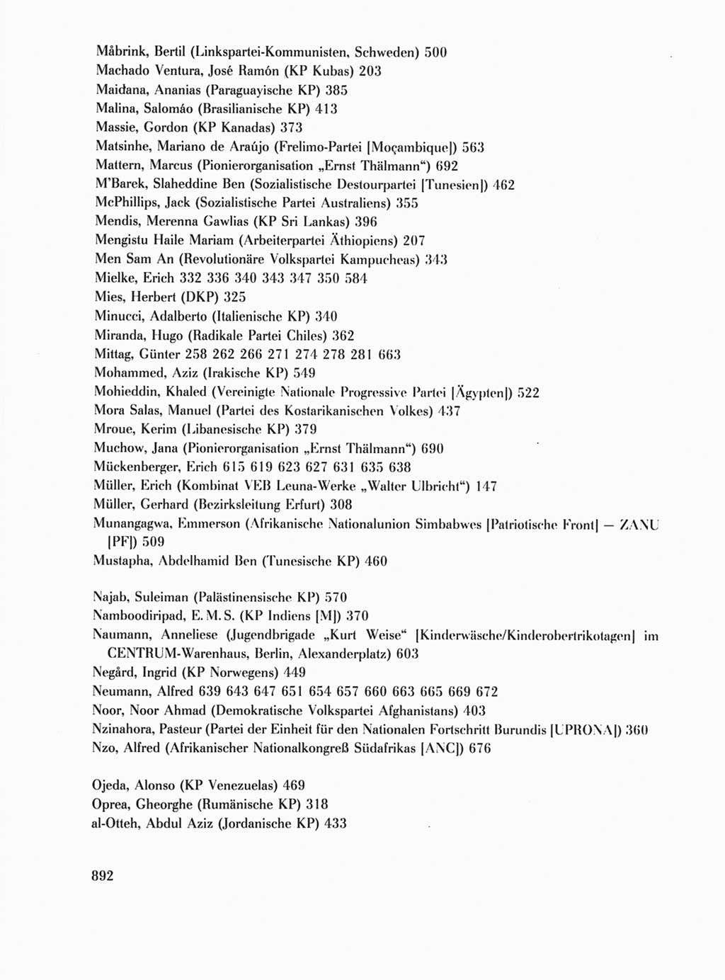 Protokoll der Verhandlungen des Ⅺ. Parteitages der Sozialistischen Einheitspartei Deutschlands (SED) [Deutsche Demokratische Republik (DDR)] 1986, Seite 892