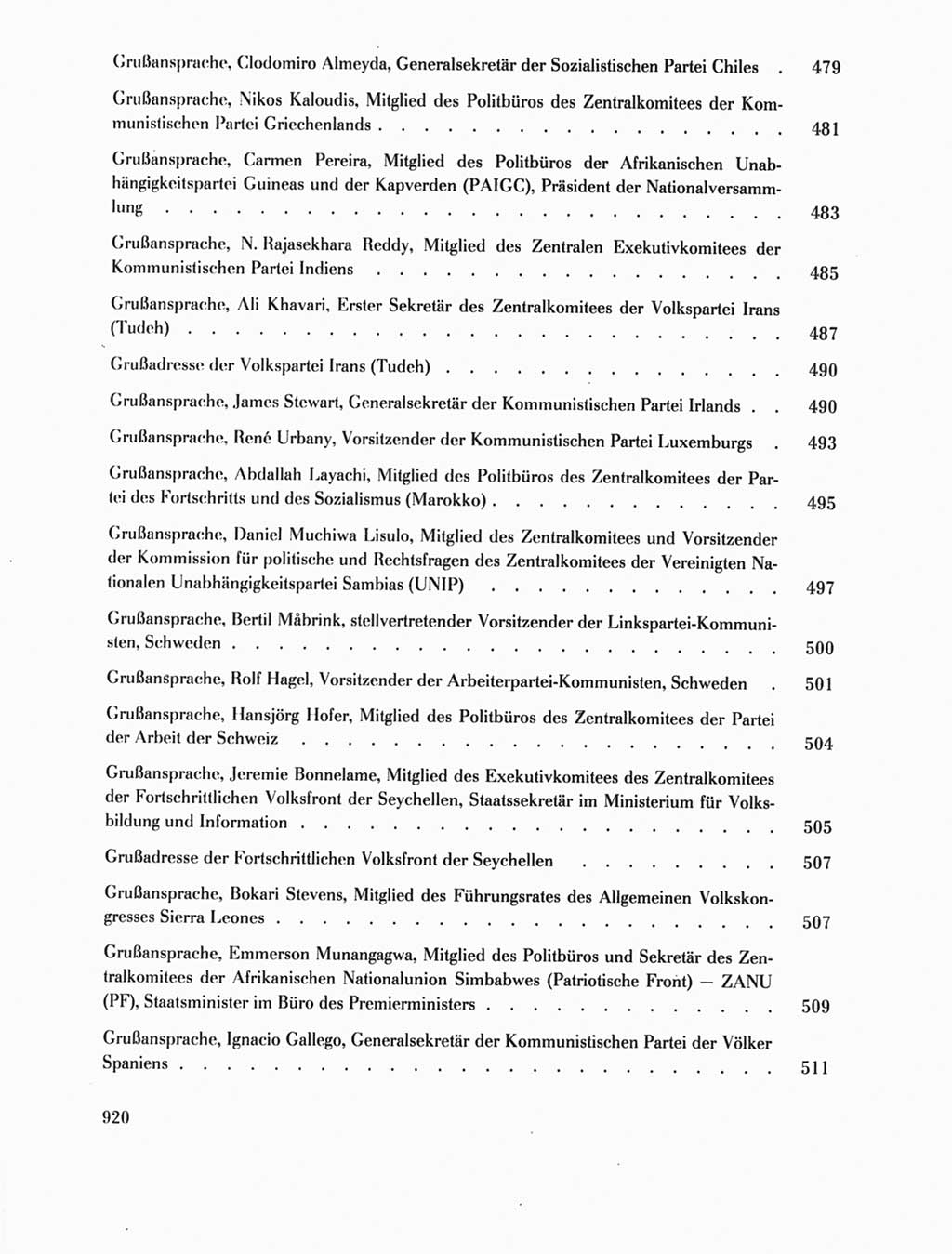 Protokoll der Verhandlungen des Ⅺ. Parteitages der Sozialistischen Einheitspartei Deutschlands (SED) [Deutsche Demokratische Republik (DDR)] 1986, Seite 920