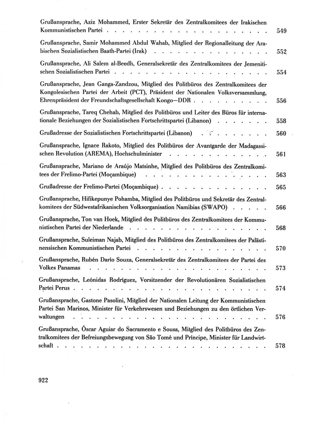 Protokoll der Verhandlungen des Ⅺ. Parteitages der Sozialistischen Einheitspartei Deutschlands (SED) [Deutsche Demokratische Republik (DDR)] 1986, Seite 922