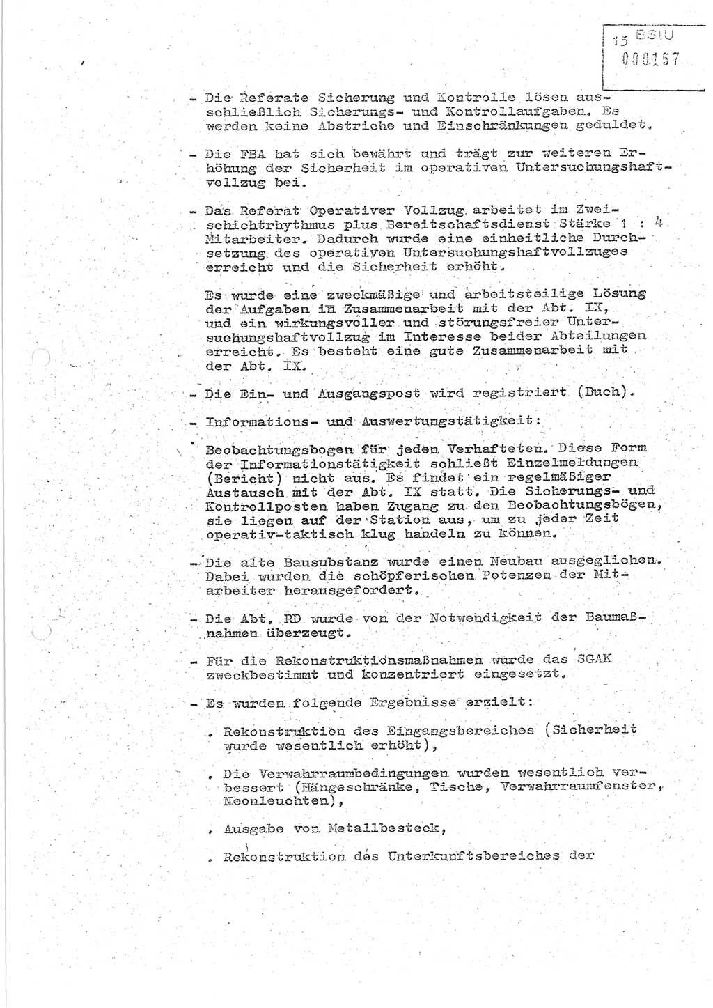 Protokoll zur zentralen Dienstkonferenz der Linie (Abteilung) ⅩⅣ des MfS [Ministerium für Staatssicherheit, Deutsche Demokratische Republik (DDR)] am 5.3./6.3.1986 in der Abteilung (Abt.) XIV des MfS Berlin, Abteilung XIV, Berlin 5.3./6.3.1986, Seite 15 (Prot. Di.-Konf. Abt. ⅩⅣ MfS DDR Bln. 1986, S. 15)