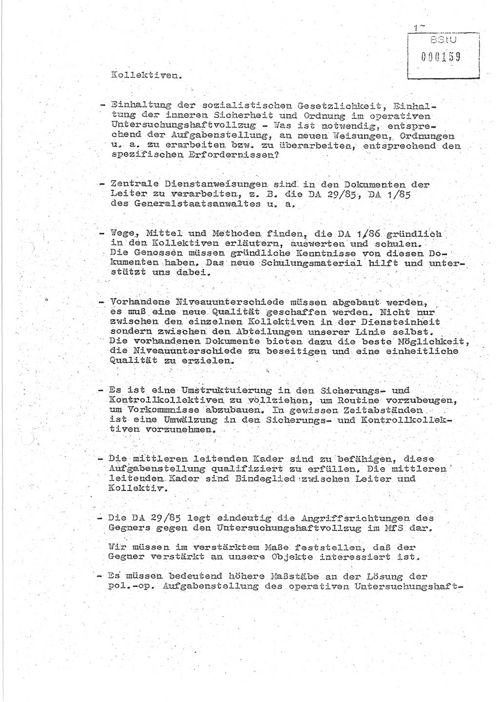 Protokoll zur zentralen Dienstkonferenz der Linie (Abteilung) ⅩⅣ des MfS [Ministerium für Staatssicherheit, Deutsche Demokratische Republik (DDR)] am 5.3./6.3.1986 in der Abteilung (Abt.) XIV des MfS Berlin, Abteilung XIV, Berlin 5.3./6.3.1986, Seite 17 (Prot. Di.-Konf. Abt. ⅩⅣ MfS DDR Bln. 1986, S. 17)