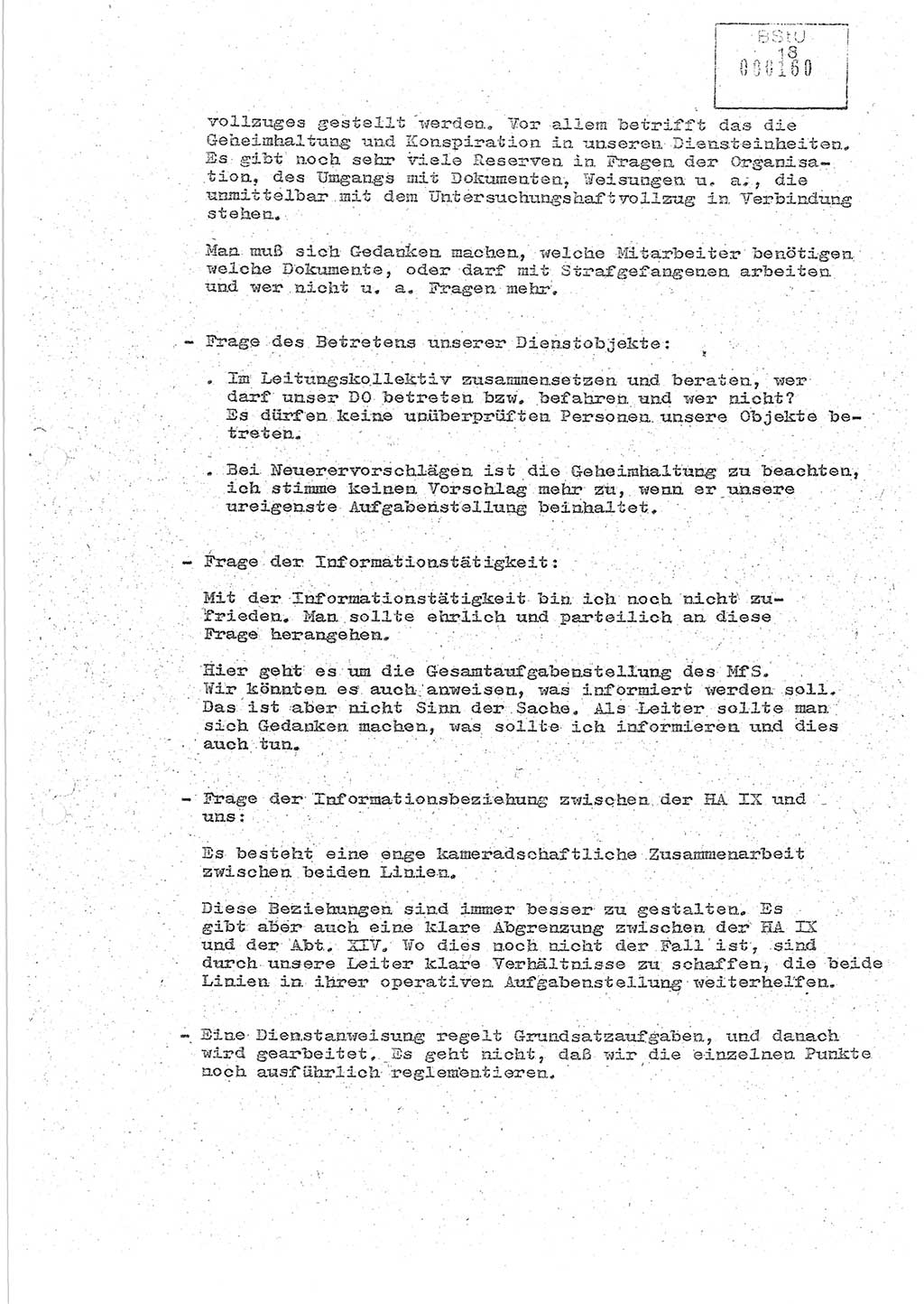 Protokoll zur zentralen Dienstkonferenz der Linie (Abteilung) ⅩⅣ des MfS [Ministerium für Staatssicherheit, Deutsche Demokratische Republik (DDR)] am 5.3./6.3.1986 in der Abteilung (Abt.) XIV des MfS Berlin, Abteilung XIV, Berlin 5.3./6.3.1986, Seite 18 (Prot. Di.-Konf. Abt. ⅩⅣ MfS DDR Bln. 1986, S. 18)