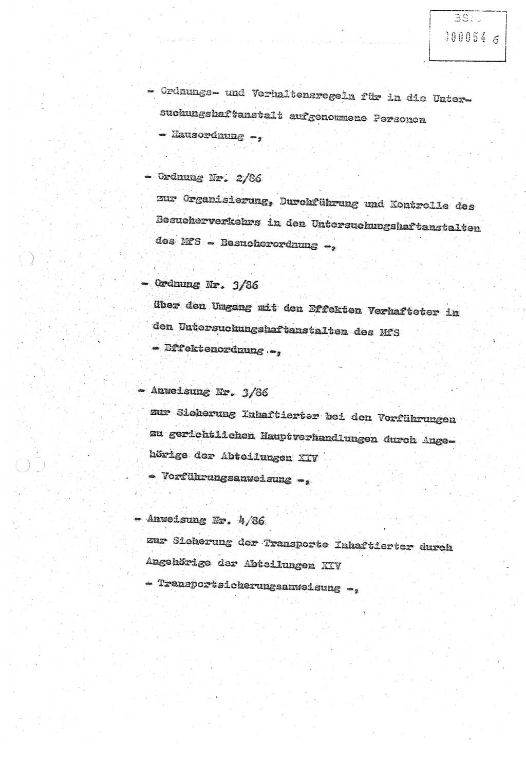 Referat (Oberst Siegfried Rataizick) zur Dienstkonferenz der Abteilung ⅩⅣ des MfS Berlin [Ministerium für Staatssicherheit, Deutsche Demokratische Republik (DDR)] Berlin-Hohenschönhausen vom 5.3.1986 bis 6.3.1986, Abteilung XIV, Berlin, 20.2.1986, Seite 6 (Ref. Di.-Konf. Abt. ⅩⅣ MfS DDR Bln. 1986, S. 6)