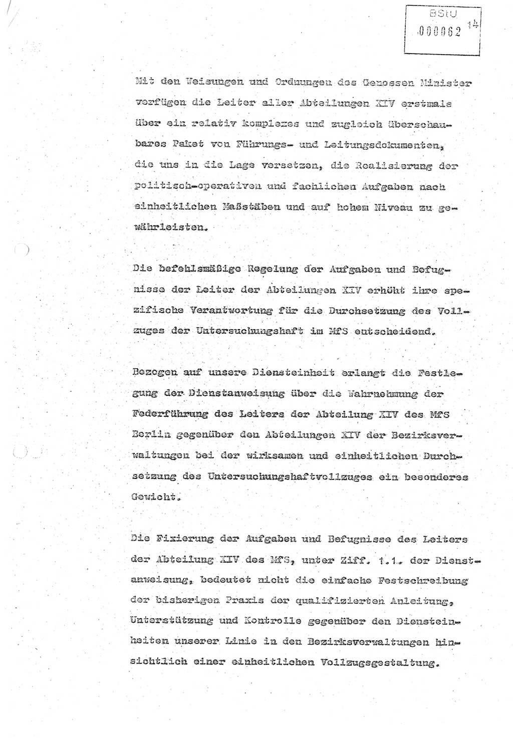 Referat (Oberst Siegfried Rataizick) zur Dienstkonferenz der Abteilung ⅩⅣ des MfS Berlin [Ministerium für Staatssicherheit, Deutsche Demokratische Republik (DDR)] Berlin-Hohenschönhausen vom 5.3.1986 bis 6.3.1986, Abteilung XIV, Berlin, 20.2.1986, Seite 14 (Ref. Di.-Konf. Abt. ⅩⅣ MfS DDR Bln. 1986, S. 14)