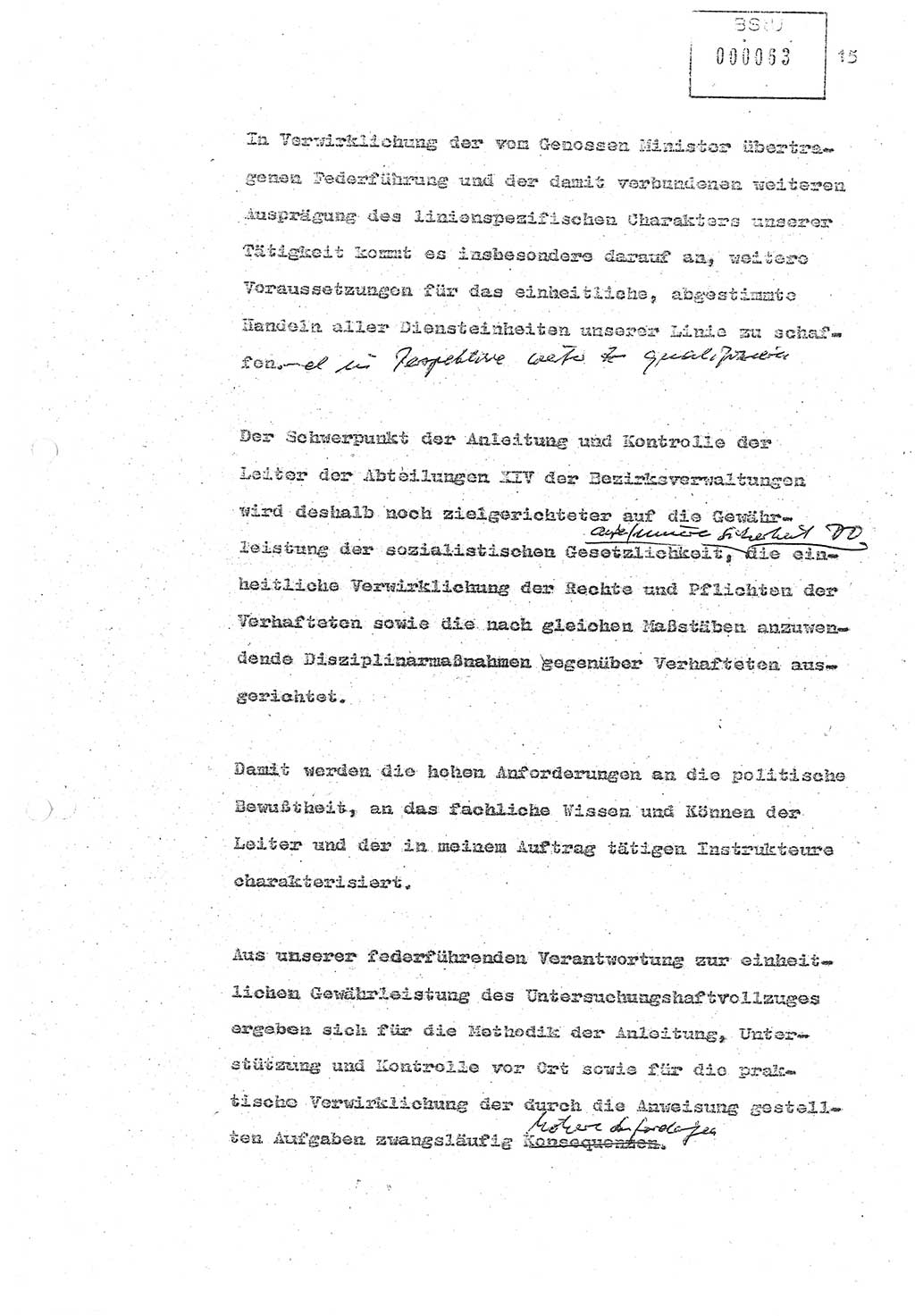 Referat (Oberst Siegfried Rataizick) zur Dienstkonferenz der Abteilung ⅩⅣ des MfS Berlin [Ministerium für Staatssicherheit, Deutsche Demokratische Republik (DDR)] Berlin-Hohenschönhausen vom 5.3.1986 bis 6.3.1986, Abteilung XIV, Berlin, 20.2.1986, Seite 15 (Ref. Di.-Konf. Abt. ⅩⅣ MfS DDR Bln. 1986, S. 15)