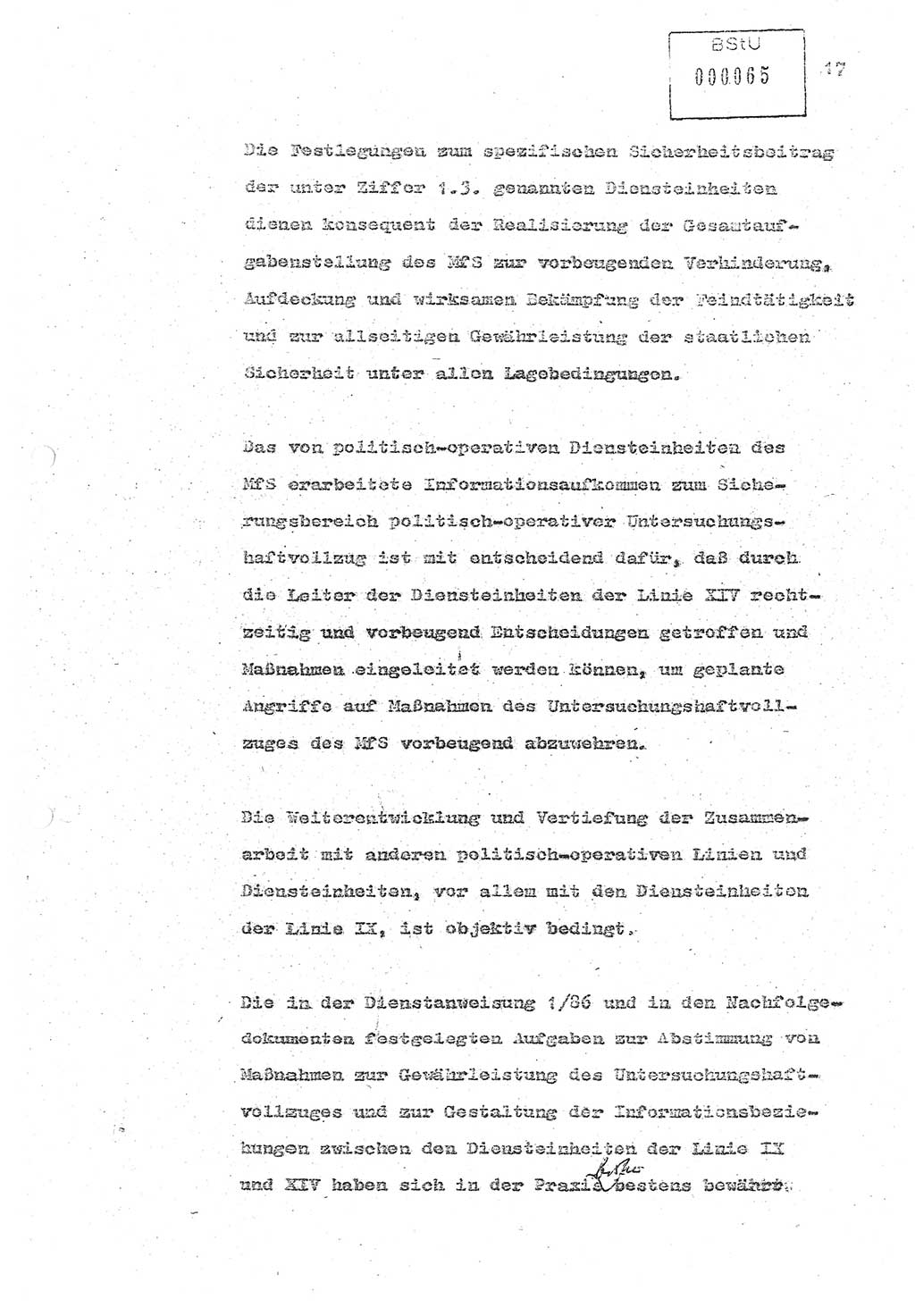 Referat (Oberst Siegfried Rataizick) zur Dienstkonferenz der Abteilung ⅩⅣ des MfS Berlin [Ministerium für Staatssicherheit, Deutsche Demokratische Republik (DDR)] Berlin-Hohenschönhausen vom 5.3.1986 bis 6.3.1986, Abteilung XIV, Berlin, 20.2.1986, Seite 17 (Ref. Di.-Konf. Abt. ⅩⅣ MfS DDR Bln. 1986, S. 17)