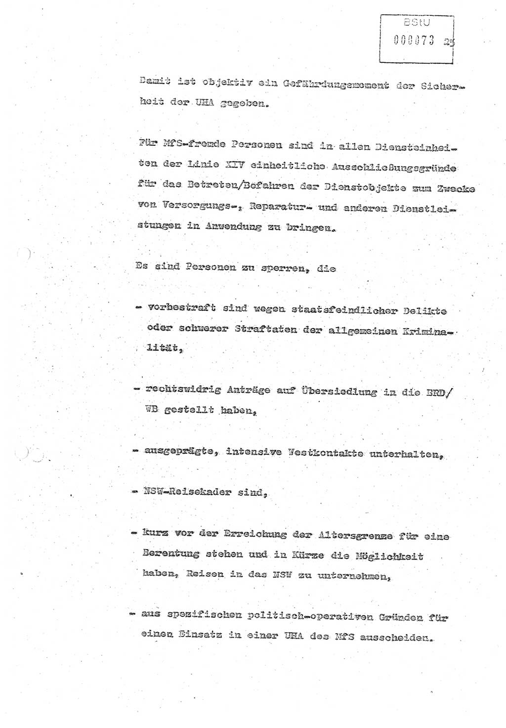 Referat (Oberst Siegfried Rataizick) zur Dienstkonferenz der Abteilung ⅩⅣ des MfS Berlin [Ministerium für Staatssicherheit, Deutsche Demokratische Republik (DDR)] Berlin-Hohenschönhausen vom 5.3.1986 bis 6.3.1986, Abteilung XIV, Berlin, 20.2.1986, Seite 25 (Ref. Di.-Konf. Abt. ⅩⅣ MfS DDR Bln. 1986, S. 25)