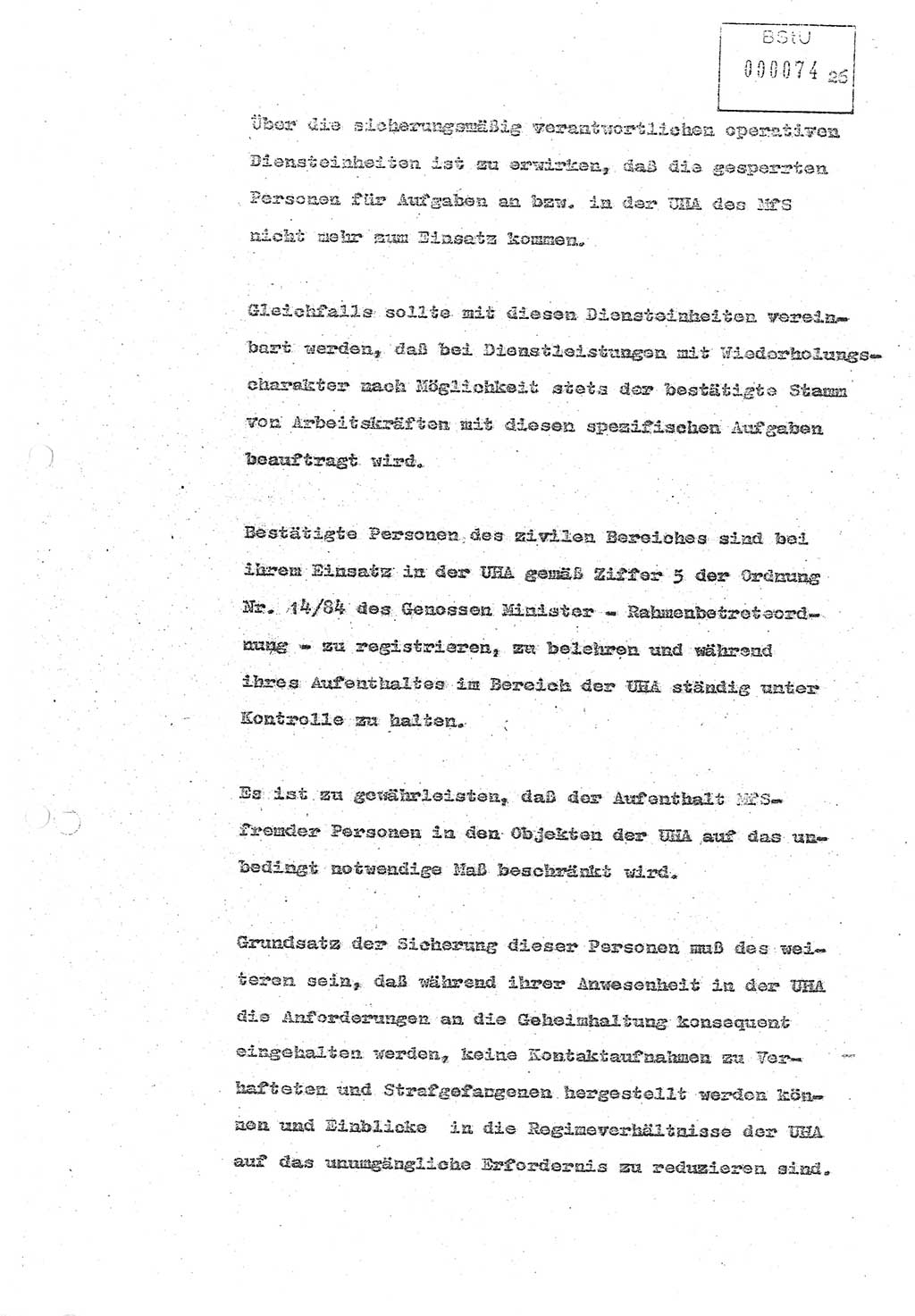 Referat (Oberst Siegfried Rataizick) zur Dienstkonferenz der Abteilung ⅩⅣ des MfS Berlin [Ministerium für Staatssicherheit, Deutsche Demokratische Republik (DDR)] Berlin-Hohenschönhausen vom 5.3.1986 bis 6.3.1986, Abteilung XIV, Berlin, 20.2.1986, Seite 26 (Ref. Di.-Konf. Abt. ⅩⅣ MfS DDR Bln. 1986, S. 26)