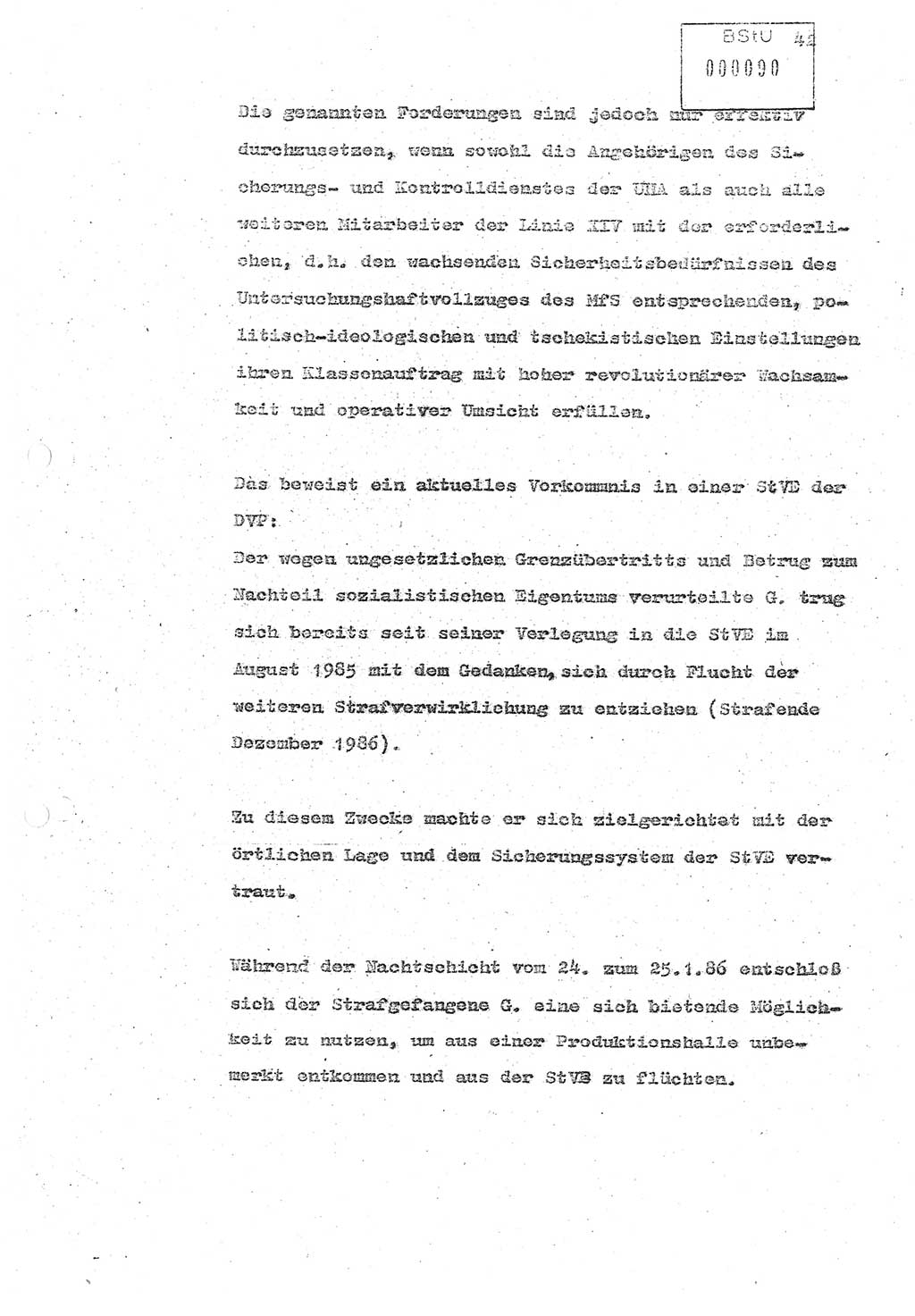Referat (Oberst Siegfried Rataizick) zur Dienstkonferenz der Abteilung ⅩⅣ des MfS Berlin [Ministerium für Staatssicherheit, Deutsche Demokratische Republik (DDR)] Berlin-Hohenschönhausen vom 5.3.1986 bis 6.3.1986, Abteilung XIV, Berlin, 20.2.1986, Seite 42 (Ref. Di.-Konf. Abt. ⅩⅣ MfS DDR Bln. 1986, S. 42)