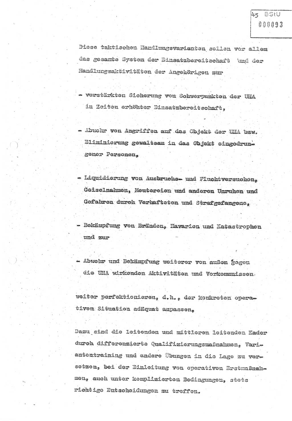 Referat (Oberst Siegfried Rataizick) zur Dienstkonferenz der Abteilung ⅩⅣ des MfS Berlin [Ministerium für Staatssicherheit, Deutsche Demokratische Republik (DDR)] Berlin-Hohenschönhausen vom 5.3.1986 bis 6.3.1986, Abteilung XIV, Berlin, 20.2.1986, Seite 45 (Ref. Di.-Konf. Abt. ⅩⅣ MfS DDR Bln. 1986, S. 45)