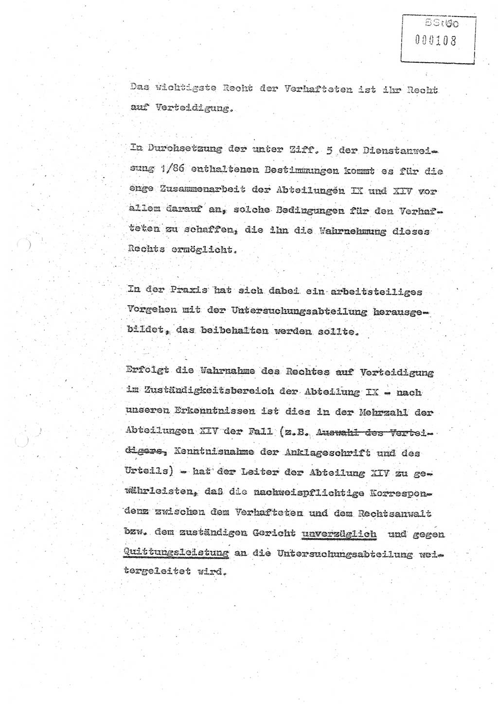 Referat (Oberst Siegfried Rataizick) zur Dienstkonferenz der Abteilung ⅩⅣ des MfS Berlin [Ministerium für Staatssicherheit, Deutsche Demokratische Republik (DDR)] Berlin-Hohenschönhausen vom 5.3.1986 bis 6.3.1986, Abteilung XIV, Berlin, 20.2.1986, Seite 60 (Ref. Di.-Konf. Abt. ⅩⅣ MfS DDR Bln. 1986, S. 60)