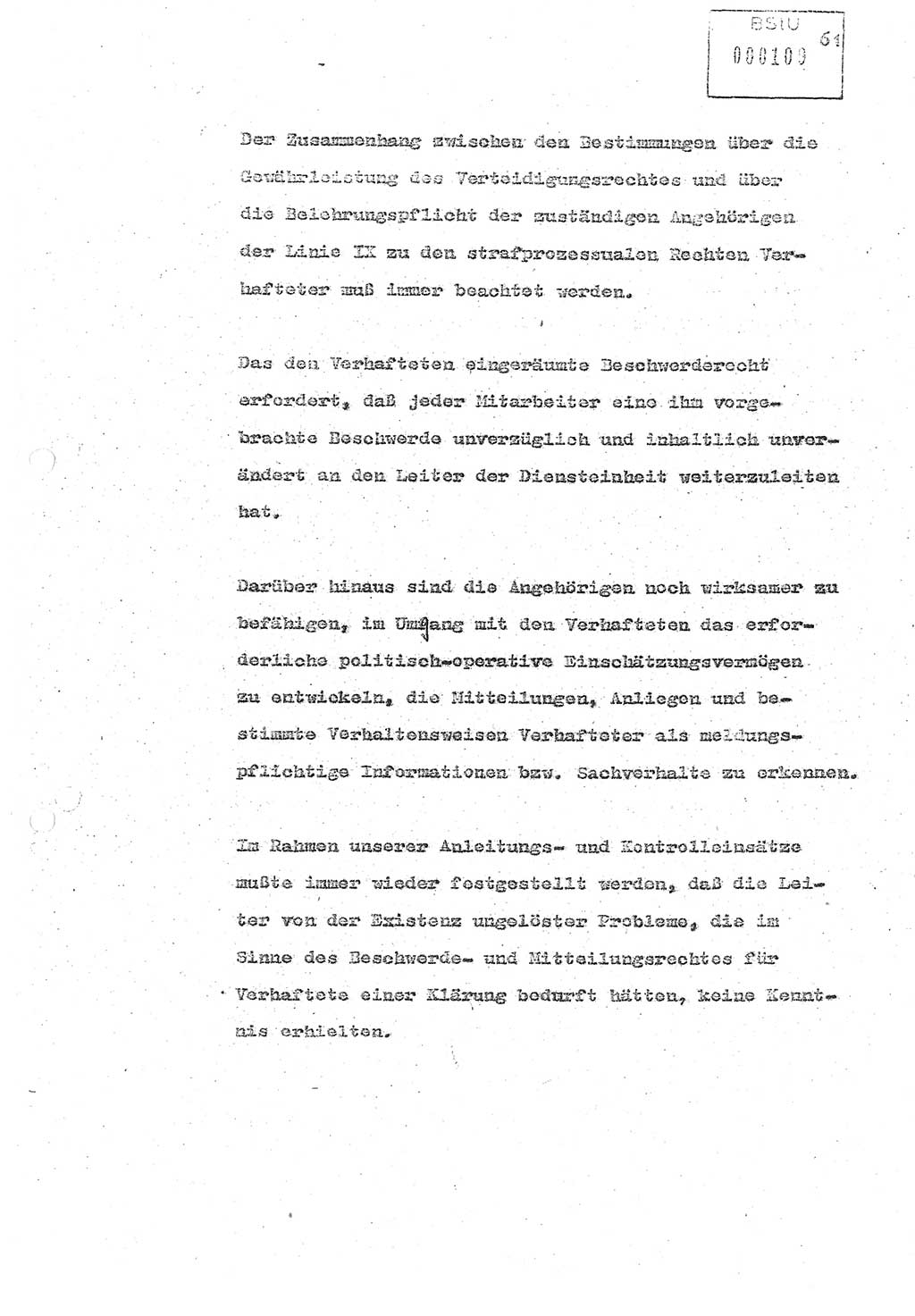 Referat (Oberst Siegfried Rataizick) zur Dienstkonferenz der Abteilung ⅩⅣ des MfS Berlin [Ministerium für Staatssicherheit, Deutsche Demokratische Republik (DDR)] Berlin-Hohenschönhausen vom 5.3.1986 bis 6.3.1986, Abteilung XIV, Berlin, 20.2.1986, Seite 61 (Ref. Di.-Konf. Abt. ⅩⅣ MfS DDR Bln. 1986, S. 61)