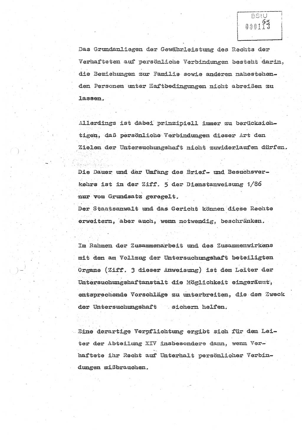 Referat (Oberst Siegfried Rataizick) zur Dienstkonferenz der Abteilung ⅩⅣ des MfS Berlin [Ministerium für Staatssicherheit, Deutsche Demokratische Republik (DDR)] Berlin-Hohenschönhausen vom 5.3.1986 bis 6.3.1986, Abteilung XIV, Berlin, 20.2.1986, Seite 65 (Ref. Di.-Konf. Abt. ⅩⅣ MfS DDR Bln. 1986, S. 65)