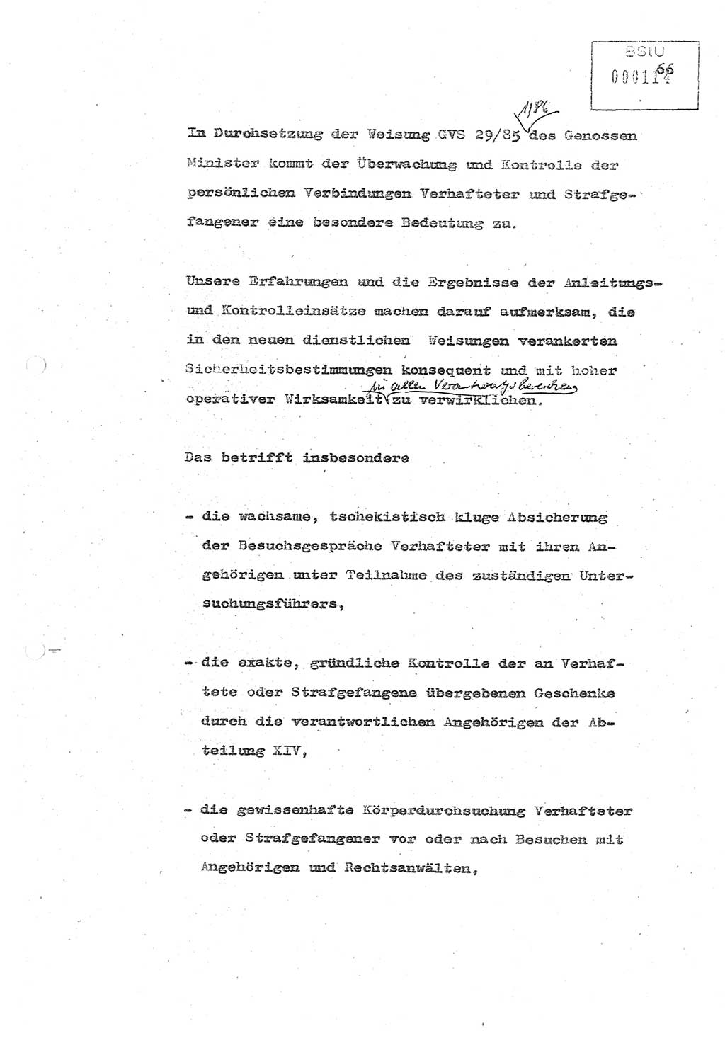 Referat (Oberst Siegfried Rataizick) zur Dienstkonferenz der Abteilung ⅩⅣ des MfS Berlin [Ministerium für Staatssicherheit, Deutsche Demokratische Republik (DDR)] Berlin-Hohenschönhausen vom 5.3.1986 bis 6.3.1986, Abteilung XIV, Berlin, 20.2.1986, Seite 66 (Ref. Di.-Konf. Abt. ⅩⅣ MfS DDR Bln. 1986, S. 66)