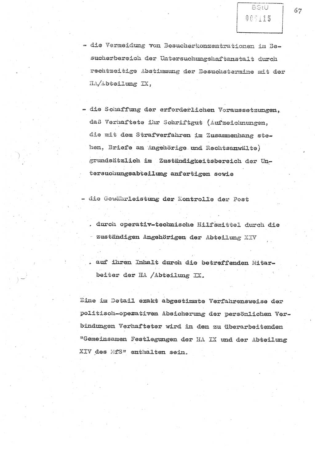 Referat (Oberst Siegfried Rataizick) zur Dienstkonferenz der Abteilung ⅩⅣ des MfS Berlin [Ministerium für Staatssicherheit, Deutsche Demokratische Republik (DDR)] Berlin-Hohenschönhausen vom 5.3.1986 bis 6.3.1986, Abteilung XIV, Berlin, 20.2.1986, Seite 67 (Ref. Di.-Konf. Abt. ⅩⅣ MfS DDR Bln. 1986, S. 67)
