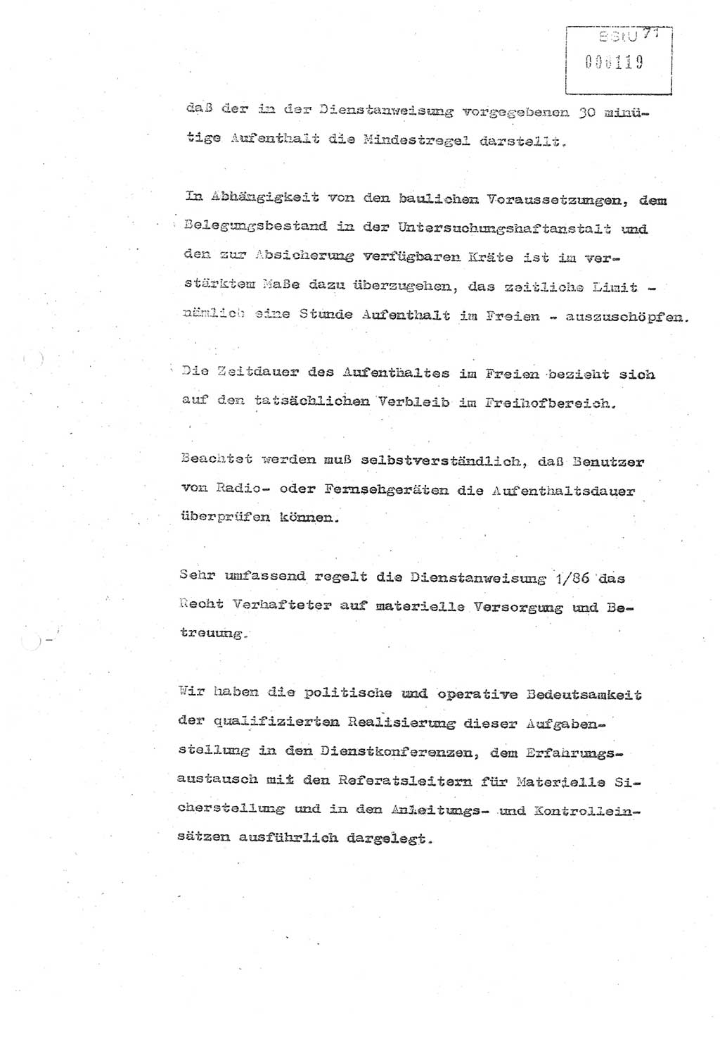 Referat (Oberst Siegfried Rataizick) zur Dienstkonferenz der Abteilung ⅩⅣ des MfS Berlin [Ministerium für Staatssicherheit, Deutsche Demokratische Republik (DDR)] Berlin-Hohenschönhausen vom 5.3.1986 bis 6.3.1986, Abteilung XIV, Berlin, 20.2.1986, Seite 71 (Ref. Di.-Konf. Abt. ⅩⅣ MfS DDR Bln. 1986, S. 71)