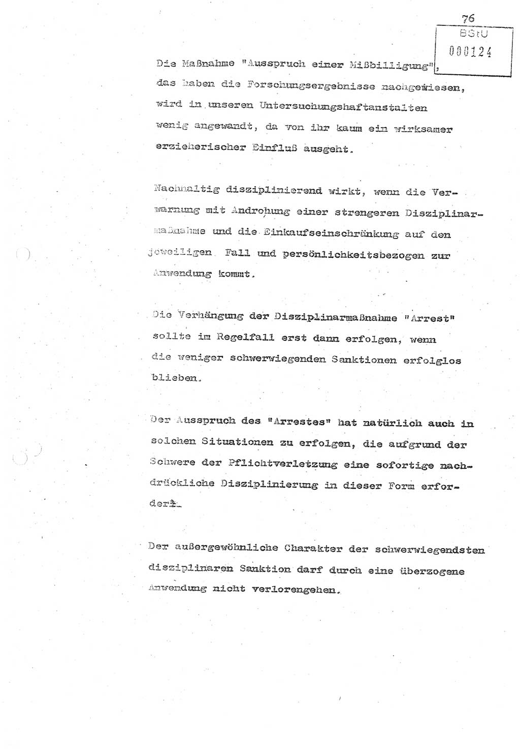 Referat (Oberst Siegfried Rataizick) zur Dienstkonferenz der Abteilung ⅩⅣ des MfS Berlin [Ministerium für Staatssicherheit, Deutsche Demokratische Republik (DDR)] Berlin-Hohenschönhausen vom 5.3.1986 bis 6.3.1986, Abteilung XIV, Berlin, 20.2.1986, Seite 76 (Ref. Di.-Konf. Abt. ⅩⅣ MfS DDR Bln. 1986, S. 76)