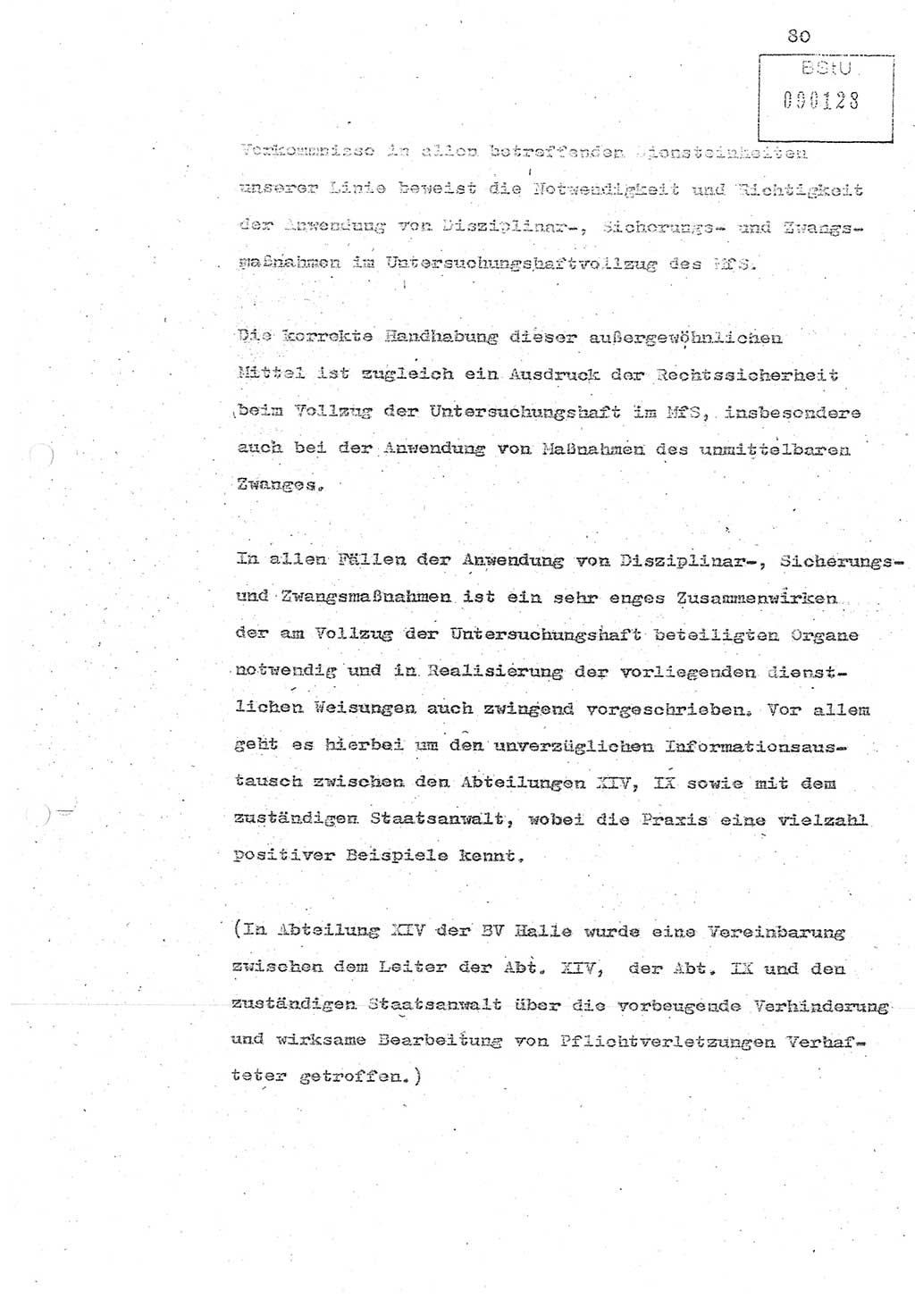 Referat (Oberst Siegfried Rataizick) zur Dienstkonferenz der Abteilung ⅩⅣ des MfS Berlin [Ministerium für Staatssicherheit, Deutsche Demokratische Republik (DDR)] Berlin-Hohenschönhausen vom 5.3.1986 bis 6.3.1986, Abteilung XIV, Berlin, 20.2.1986, Seite 80 (Ref. Di.-Konf. Abt. ⅩⅣ MfS DDR Bln. 1986, S. 80)