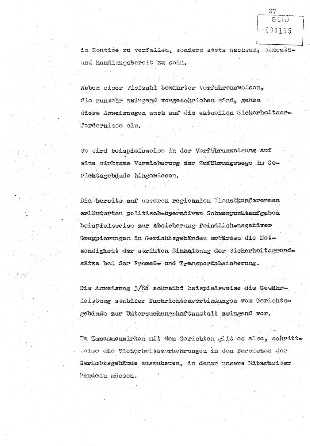 Referat (Oberst Siegfried Rataizick) zur Dienstkonferenz der Abteilung ⅩⅣ des MfS Berlin [Ministerium für Staatssicherheit, Deutsche Demokratische Republik (DDR)] Berlin-Hohenschönhausen vom 5.3.1986 bis 6.3.1986, Abteilung XIV, Berlin, 20.2.1986, Seite 87 (Ref. Di.-Konf. Abt. ⅩⅣ MfS DDR Bln. 1986, S. 87)