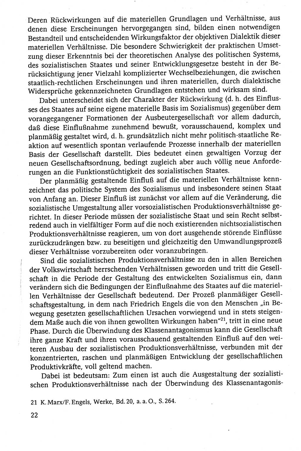 Der Staat im politischen System der DDR (Deutsche Demokratische Republik) 1986, Seite 22 (St. pol. Sys. DDR 1986, S. 22)