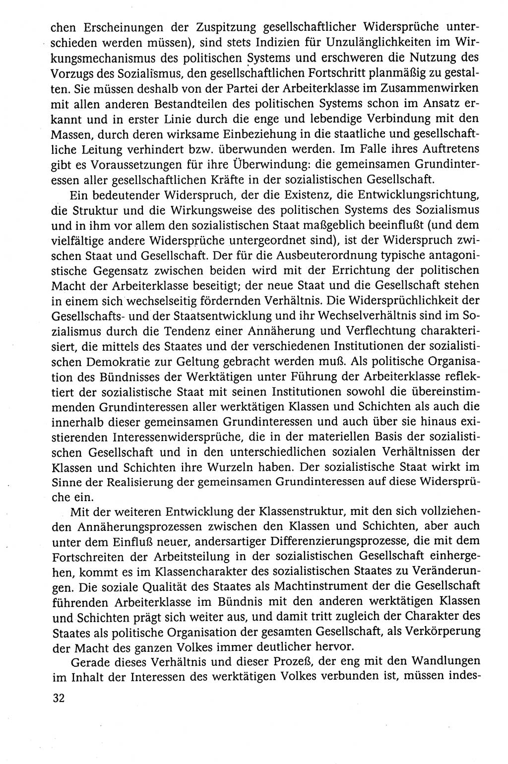 Der Staat im politischen System der DDR (Deutsche Demokratische Republik) 1986, Seite 32 (St. pol. Sys. DDR 1986, S. 32)