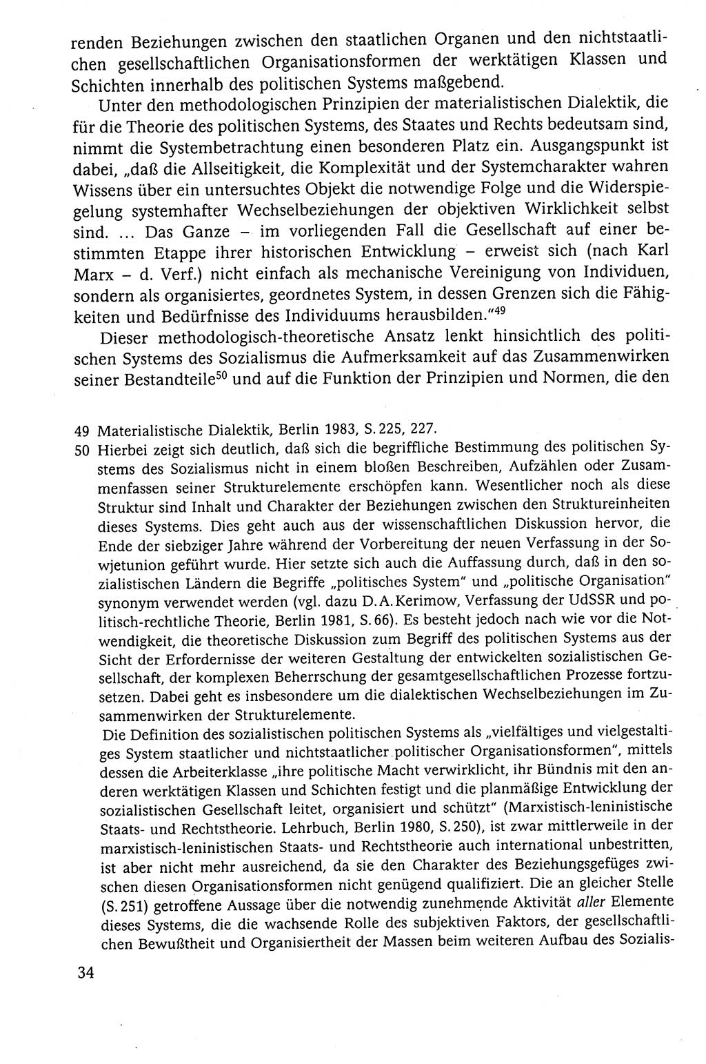 Der Staat im politischen System der DDR (Deutsche Demokratische Republik) 1986, Seite 34 (St. pol. Sys. DDR 1986, S. 34)