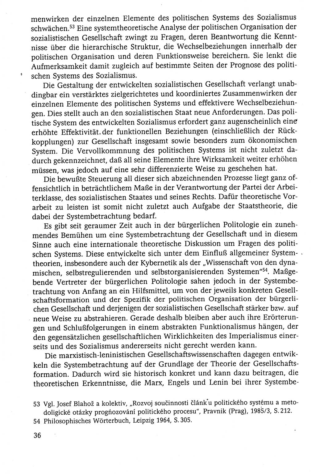 Der Staat im politischen System der DDR (Deutsche Demokratische Republik) 1986, Seite 36 (St. pol. Sys. DDR 1986, S. 36)